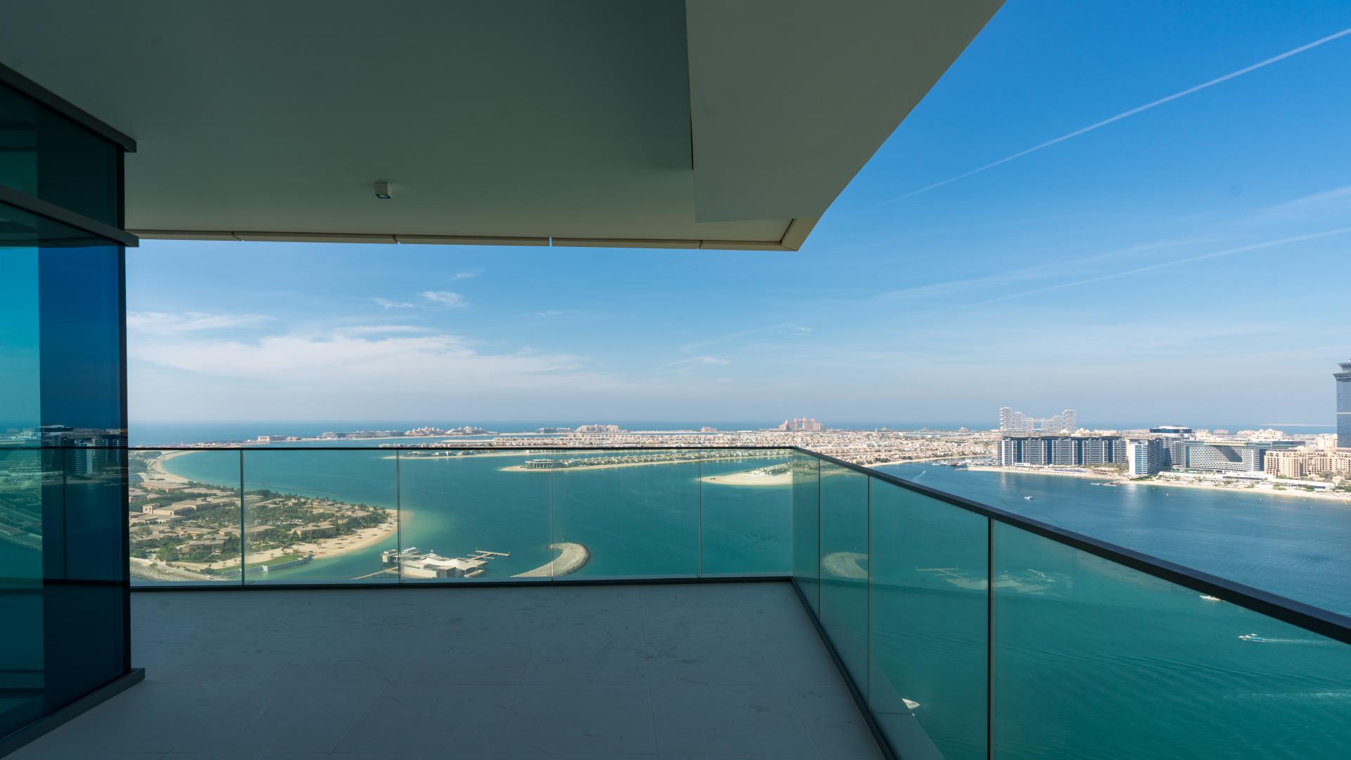 Stunning modern apartment interior with panoramic sea views in Beach Vista, Emaar Beachfront, Dubai