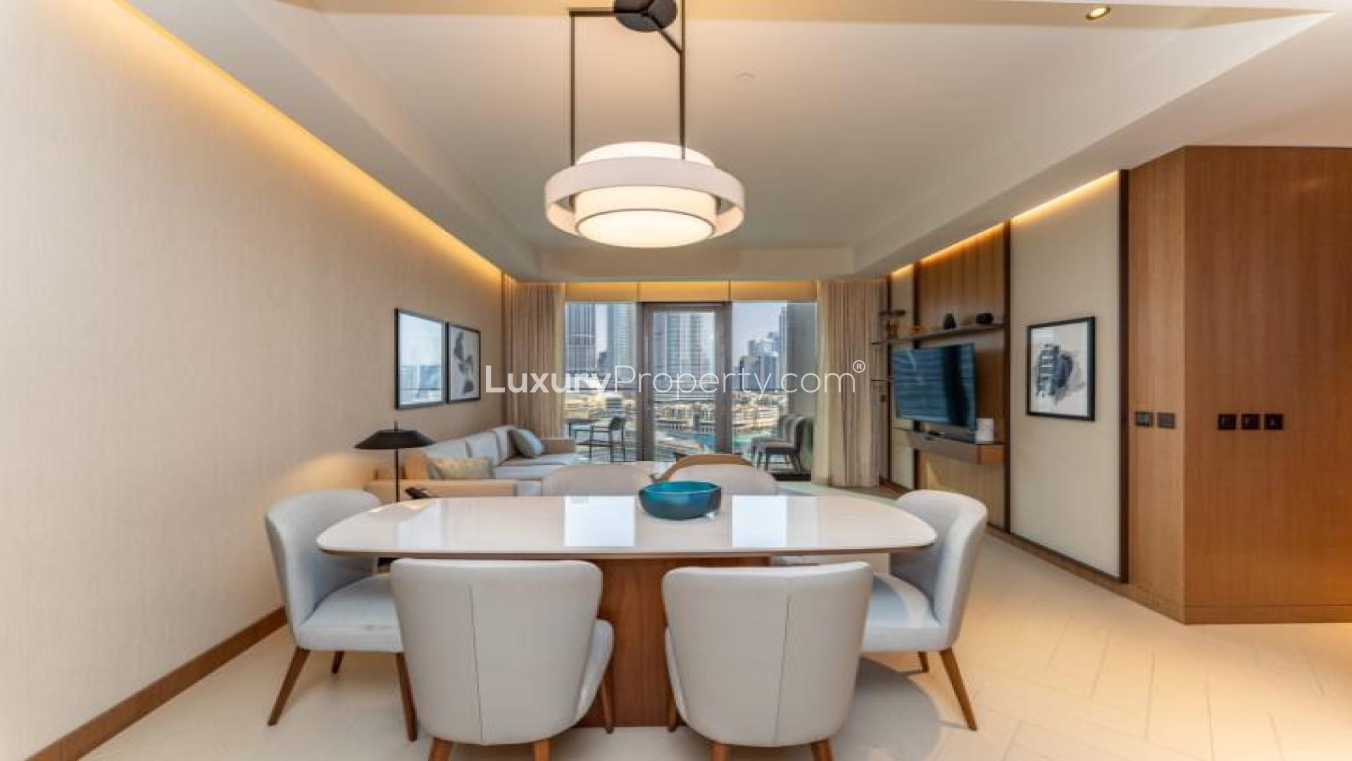 Luxurious bedroom in fully furnished apartment, Downtown Dubai, The Address Residences Dubai Opera