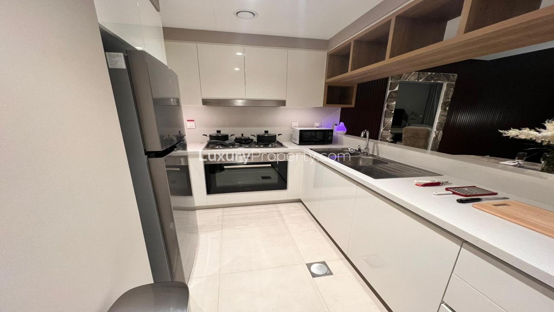 Middle floor apartment living room, modern decor, Downtown Views II, Downtown Dubai rental