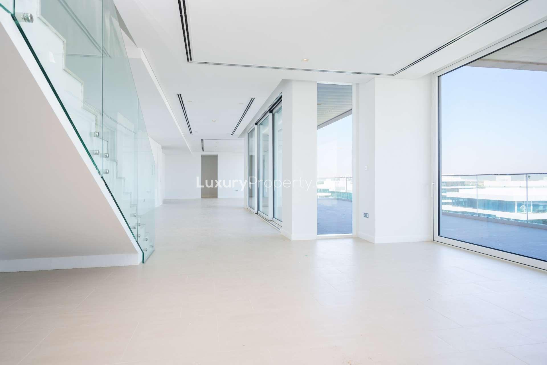 Spacious balcony view from 3-bed duplex in Seventh Heaven, Al Barari, for rent