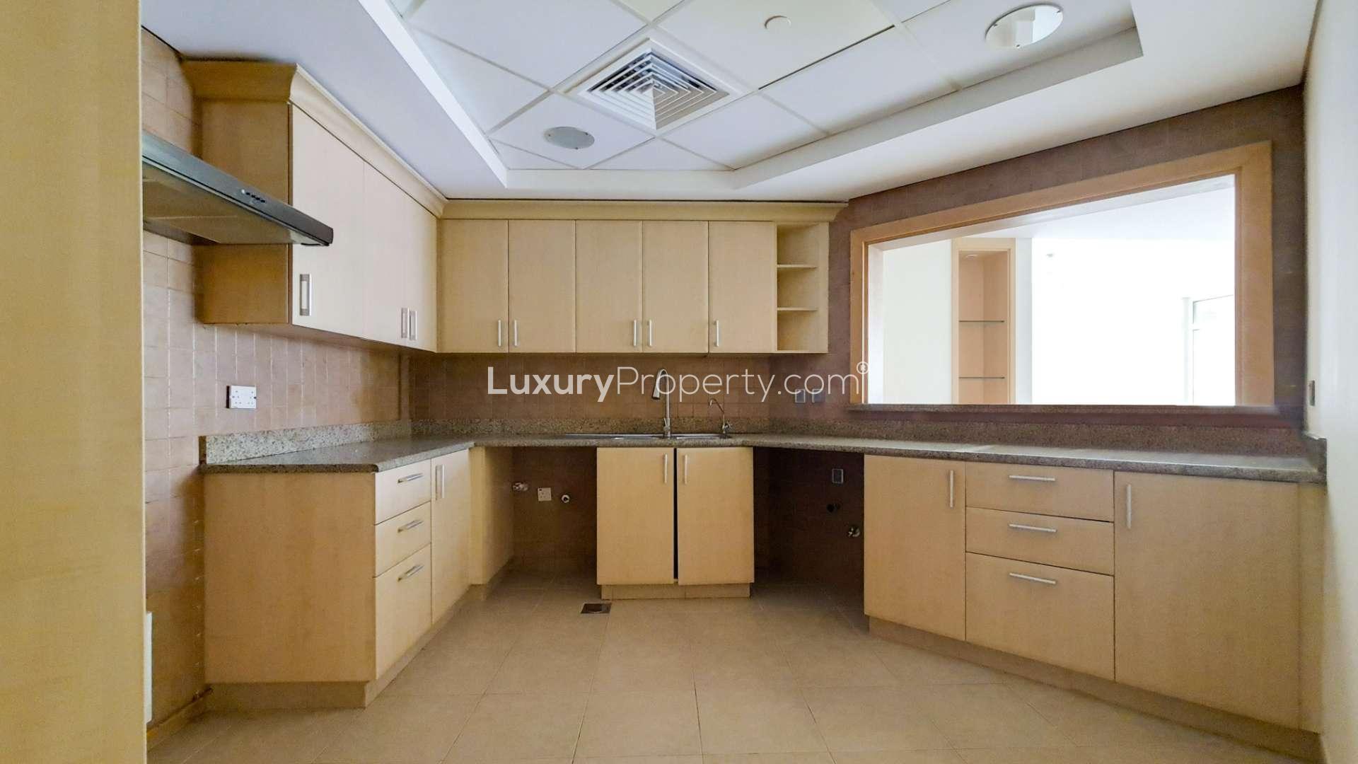 Spacious living area in Type C apartment, Shoreline Apartments, Palm Jumeirah. Rent now