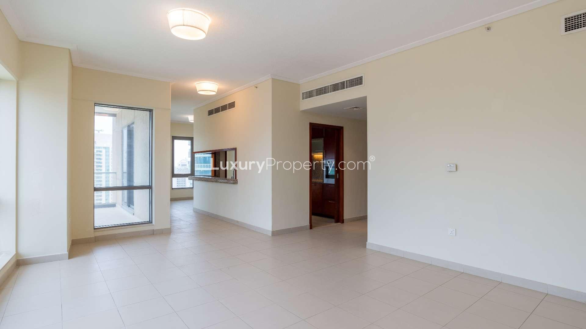 Unfurnished apartment with Burj Khalifa view, large windows, Downtown Dubai, South Ridge