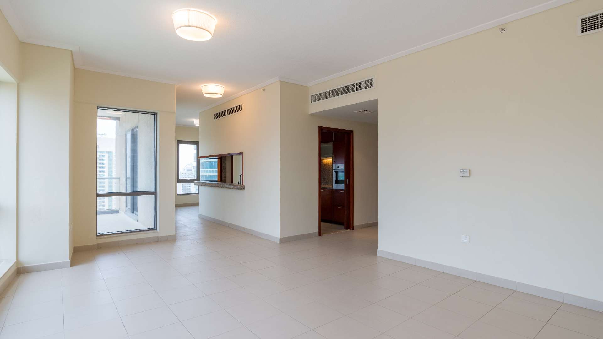 Unfurnished apartment with Burj Khalifa view, large windows, Downtown Dubai, South Ridge