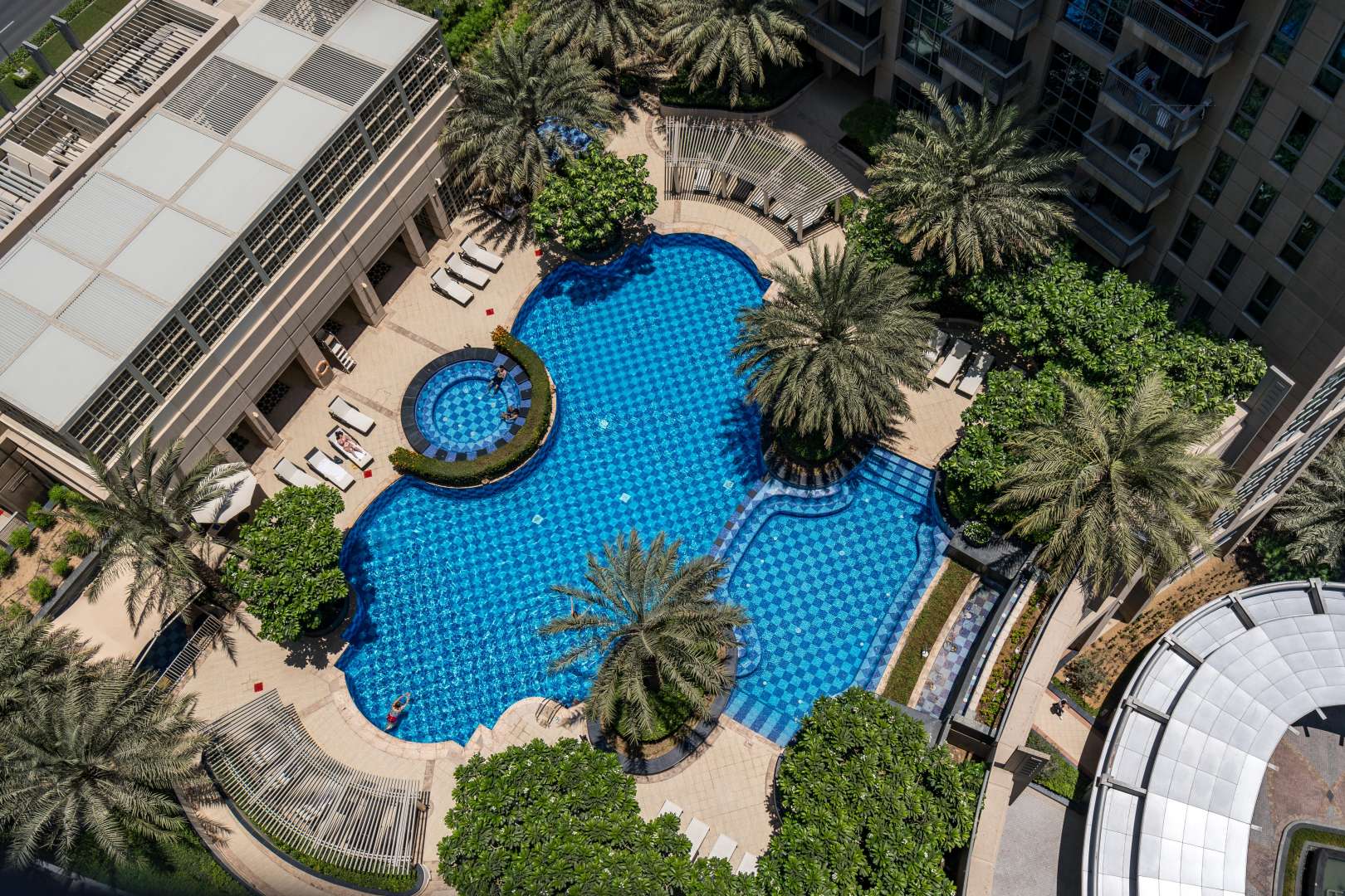 Modern living room with large windows in Standpoint Tower, Downtown Dubai apartment for rent