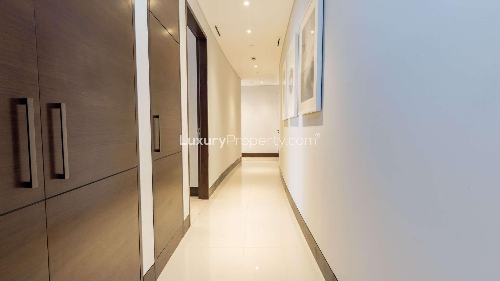 Luxurious living room in fully furnished 3-bedroom apartment, The Address Sky View Towers