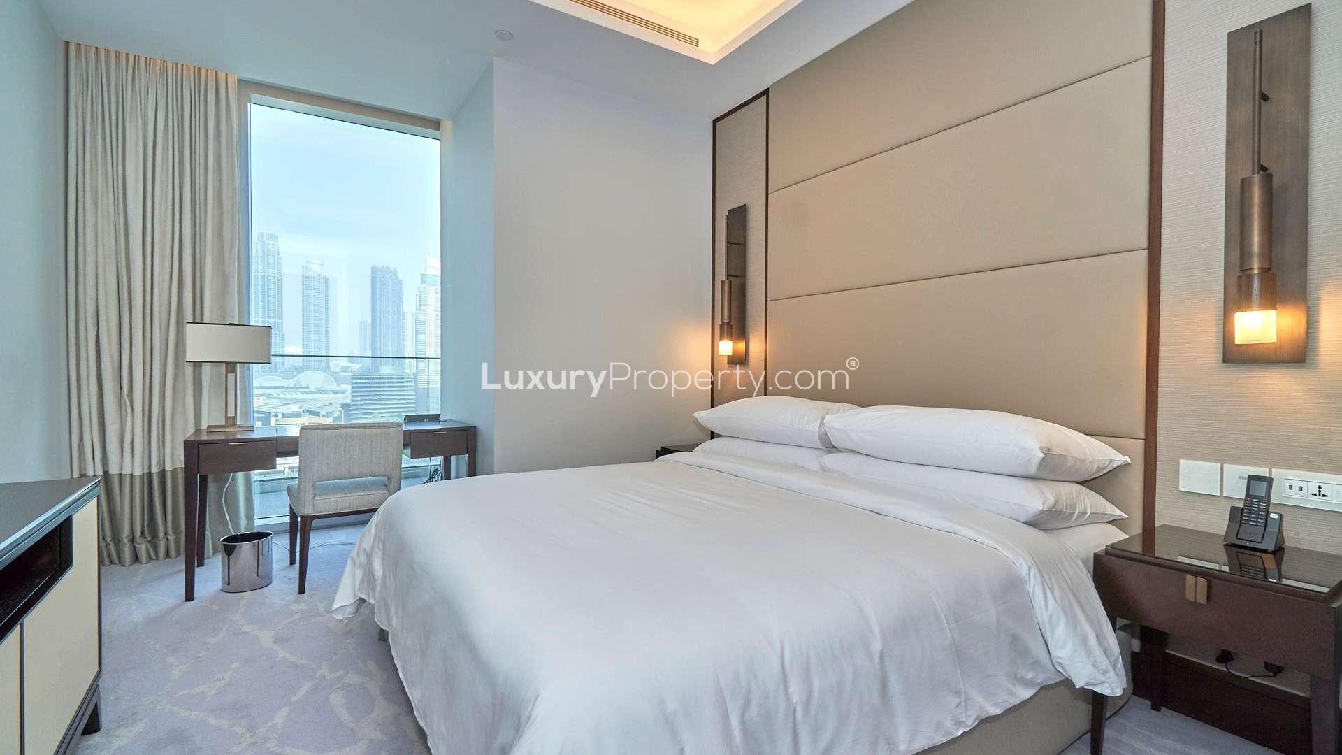 Luxury bedroom in 3-bedroom apartment at The Address Sky View Towers, Downtown Dubai