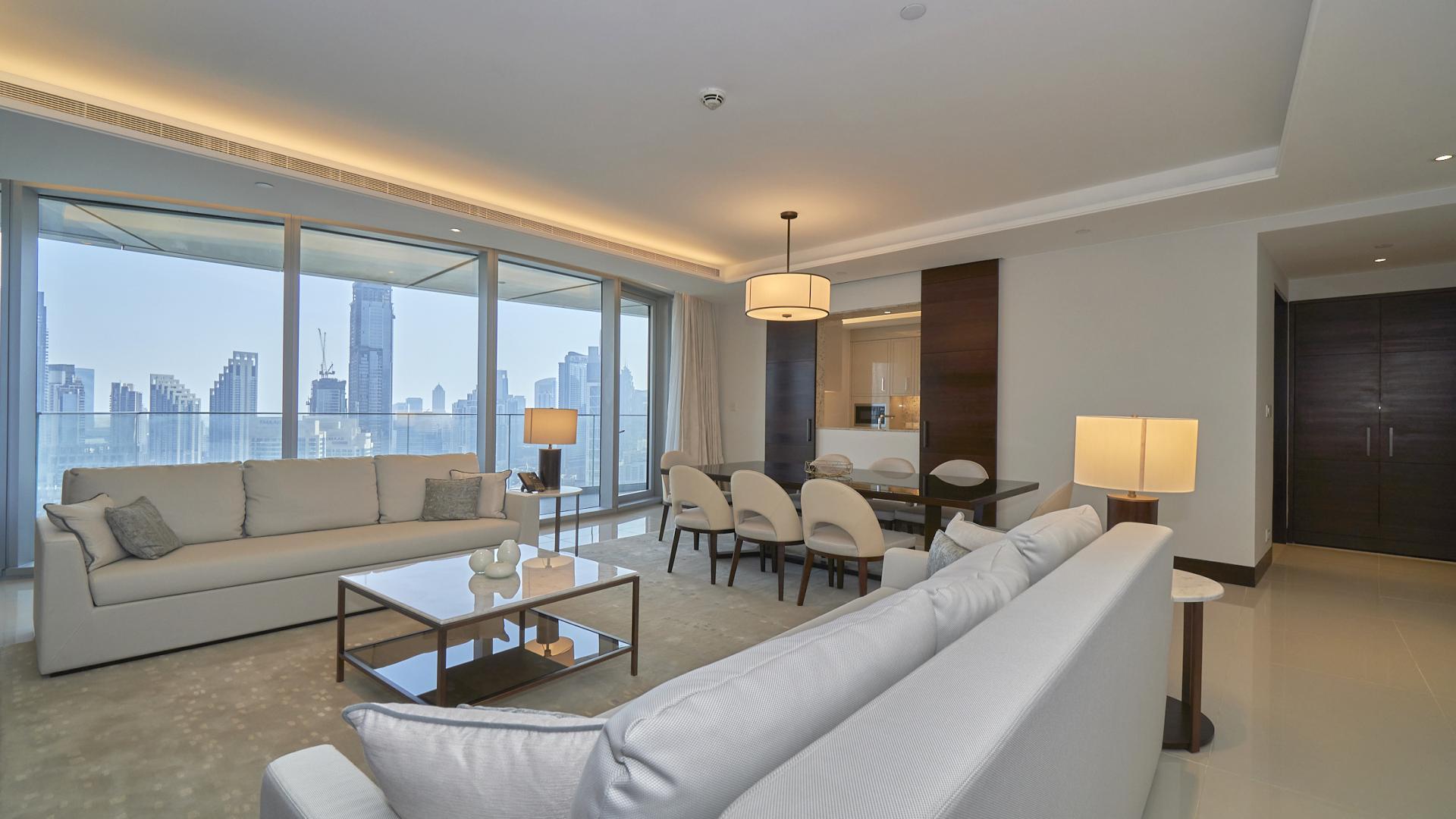 Luxurious furnished living room in Downtown Dubai apartment, Address Sky View Towers