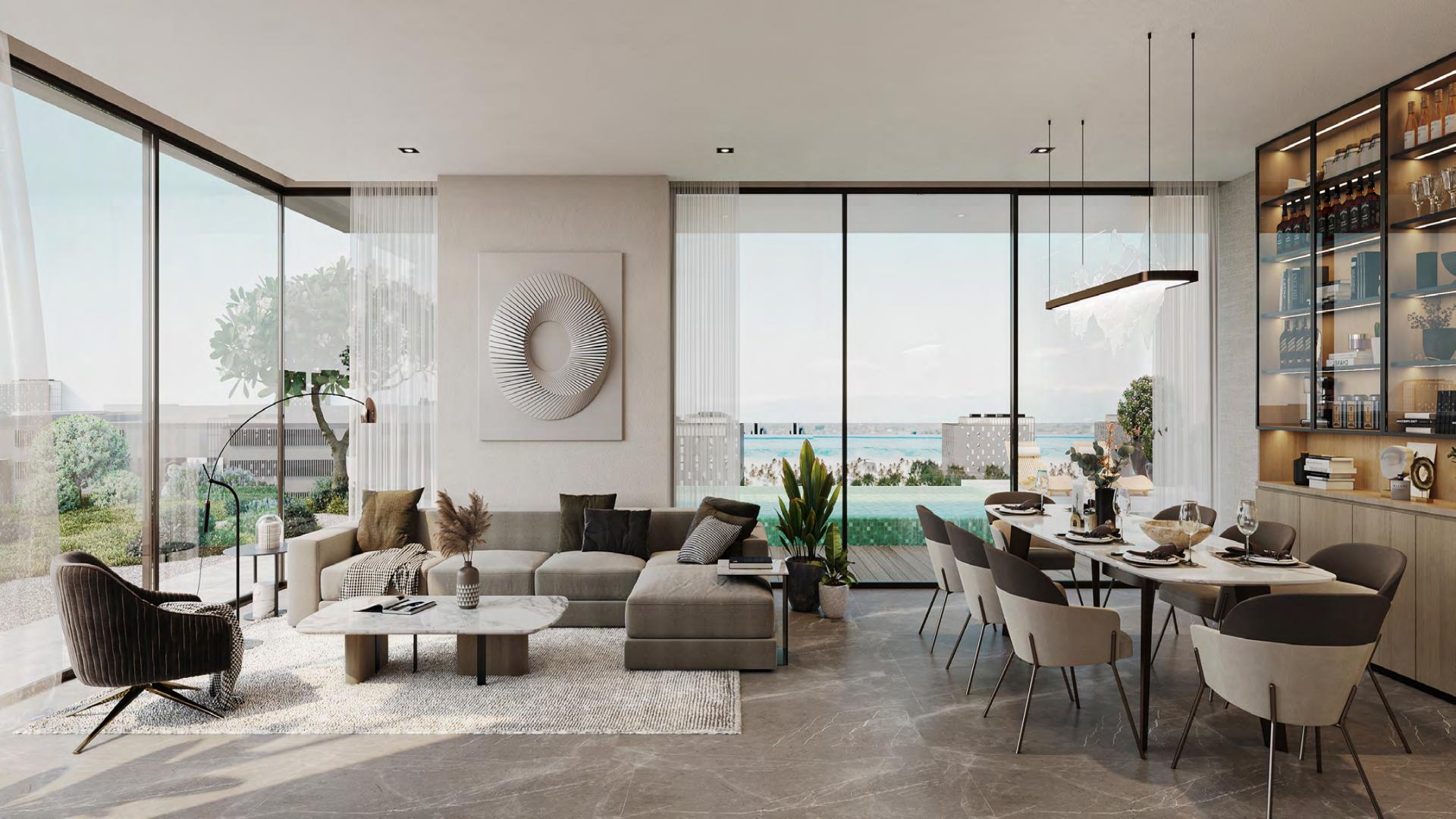 Aerial view of Haven Living apartment in Dubai Islands, Deira, near the beach