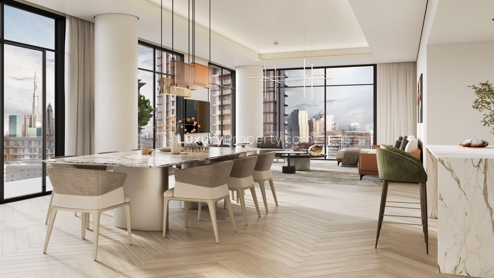 Luxurious City Walk Northline apartment interior with modern decor and stunning city views