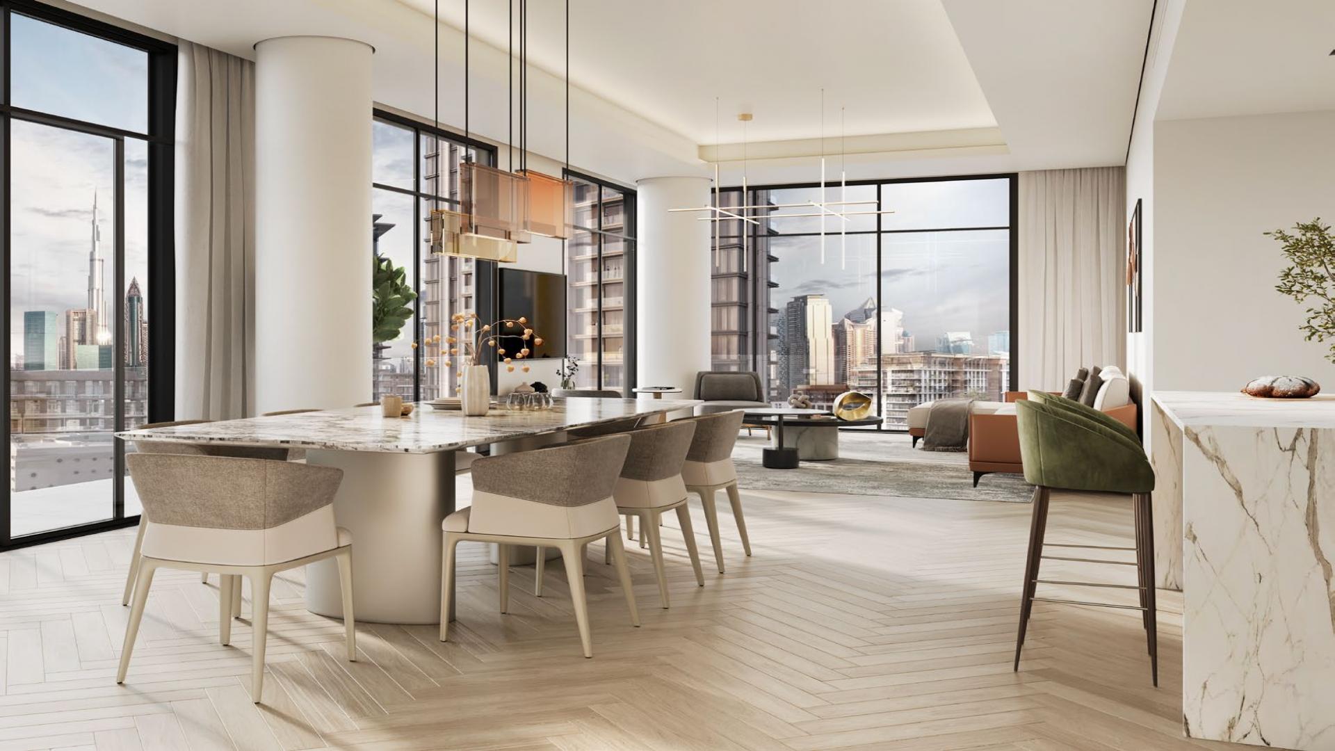 Luxurious City Walk Northline apartment interior with modern decor and stunning city views