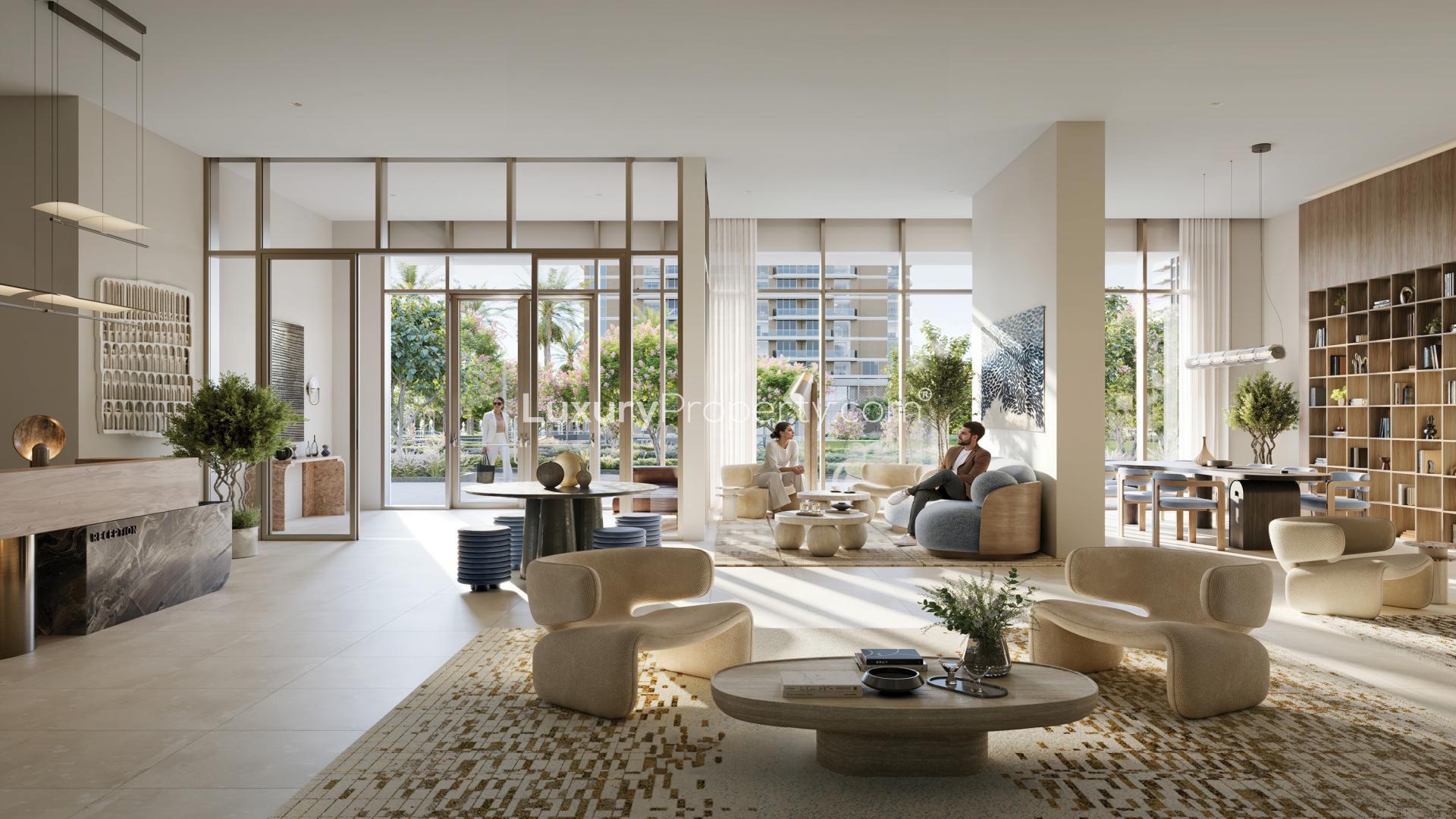 Elegant bedroom with modern decor in 3-bedroom apartment, ALTUS Dubai Creek Harbour