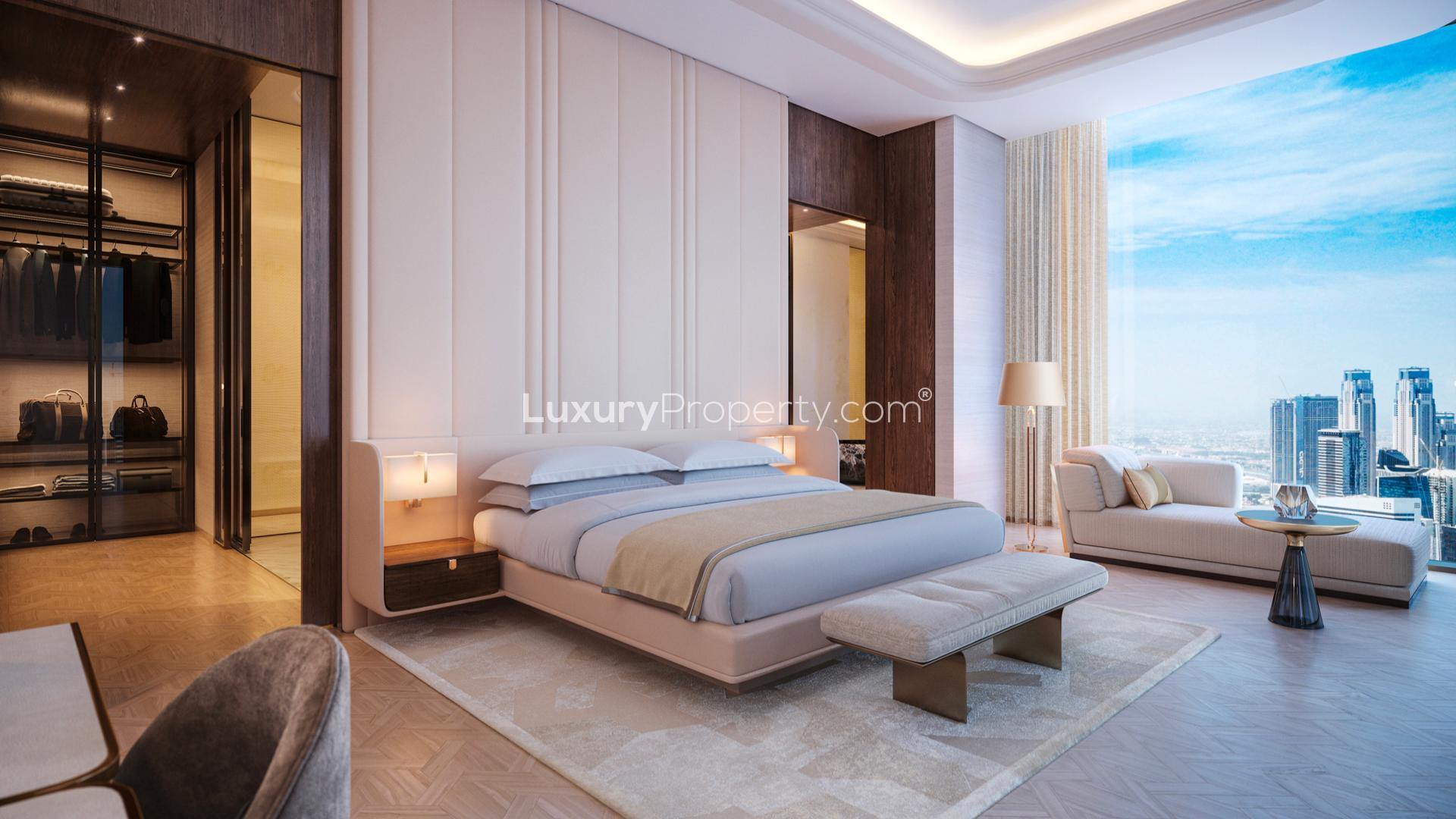Luxurious living room in 3-bed residence at Waldorf Astoria Dubai, Business Bay views