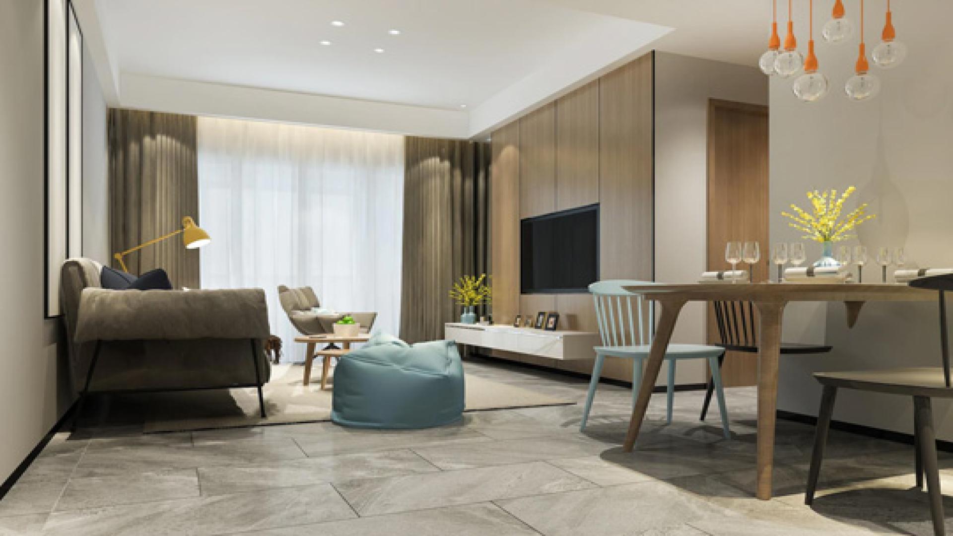 Modern living room in Sobha Sentosa Bangalore 3 BHK apartment for sale, Panathur