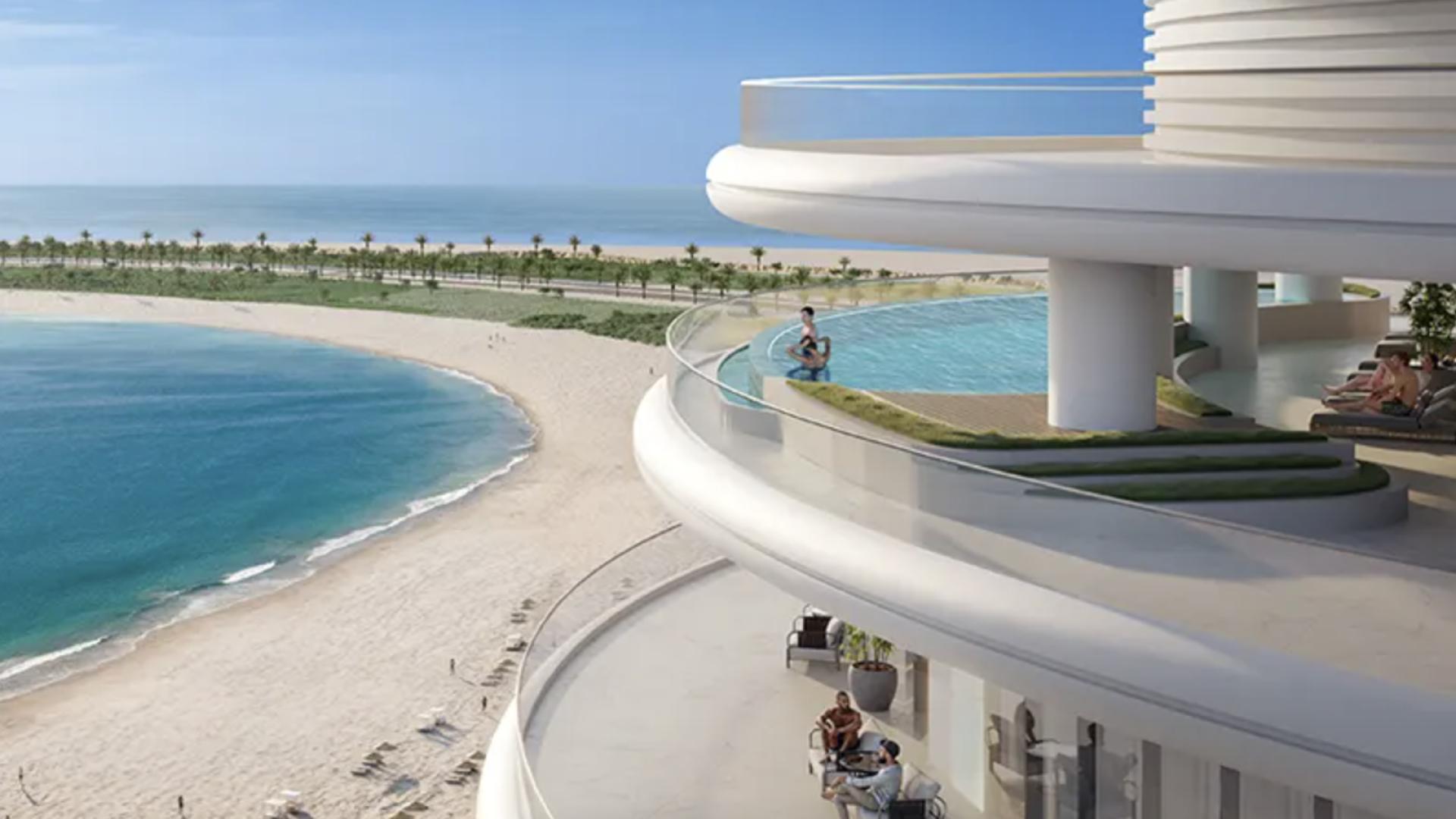 Modern beachfront apartment complex at La Mer by ELIE SAAB, Al Marjan Island