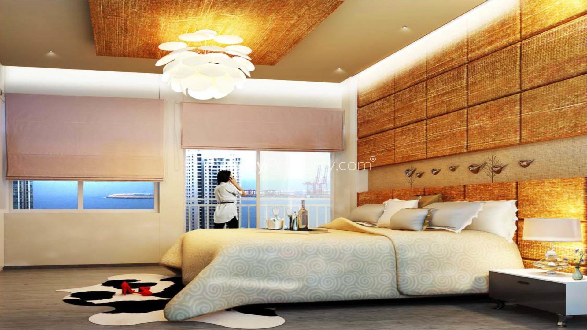 Luxurious bedroom in 3-bedroom apartment