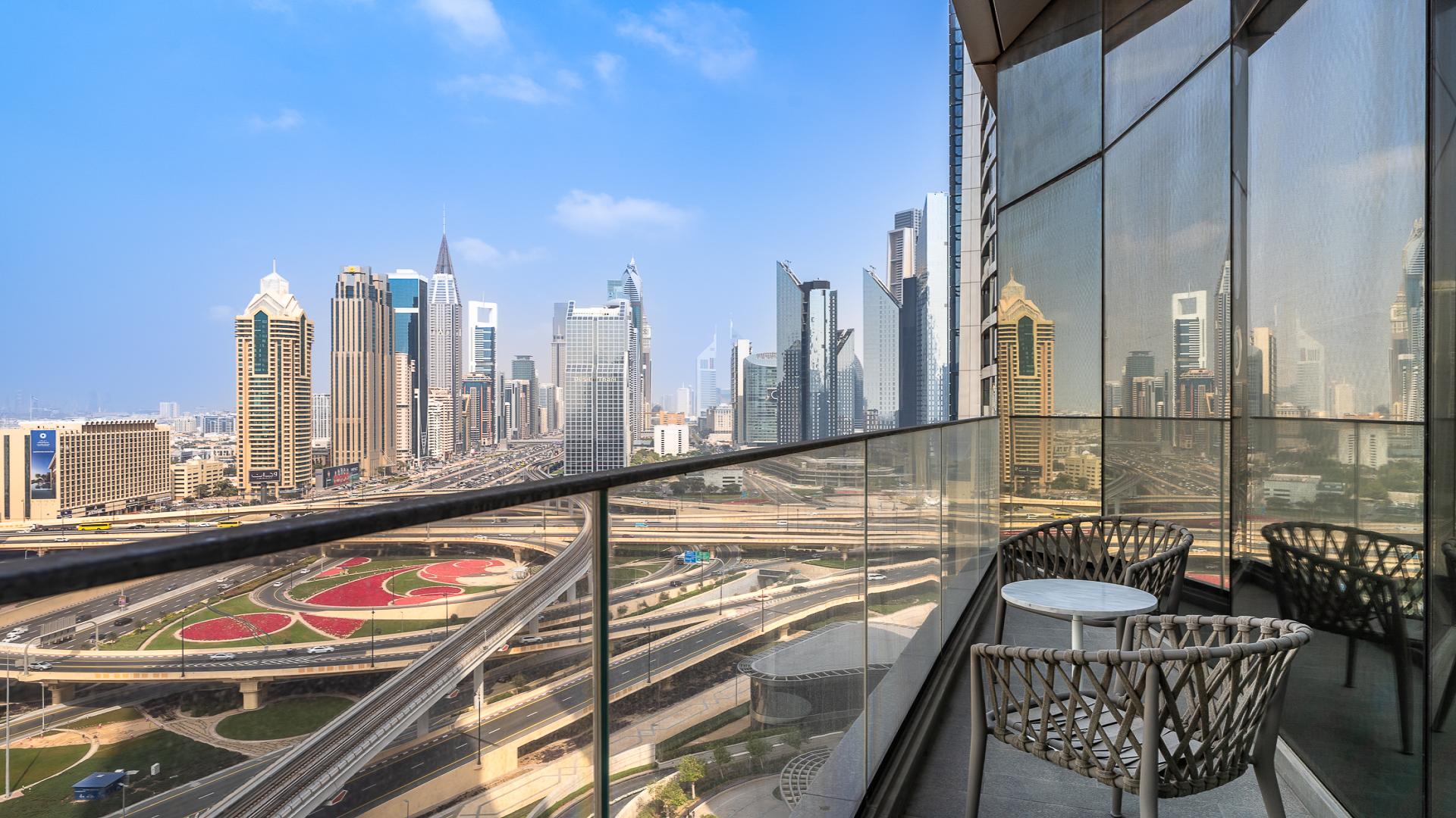 Balcony view from 3-bedroom apartment at Address Residences Sky View, Downtown Dubai