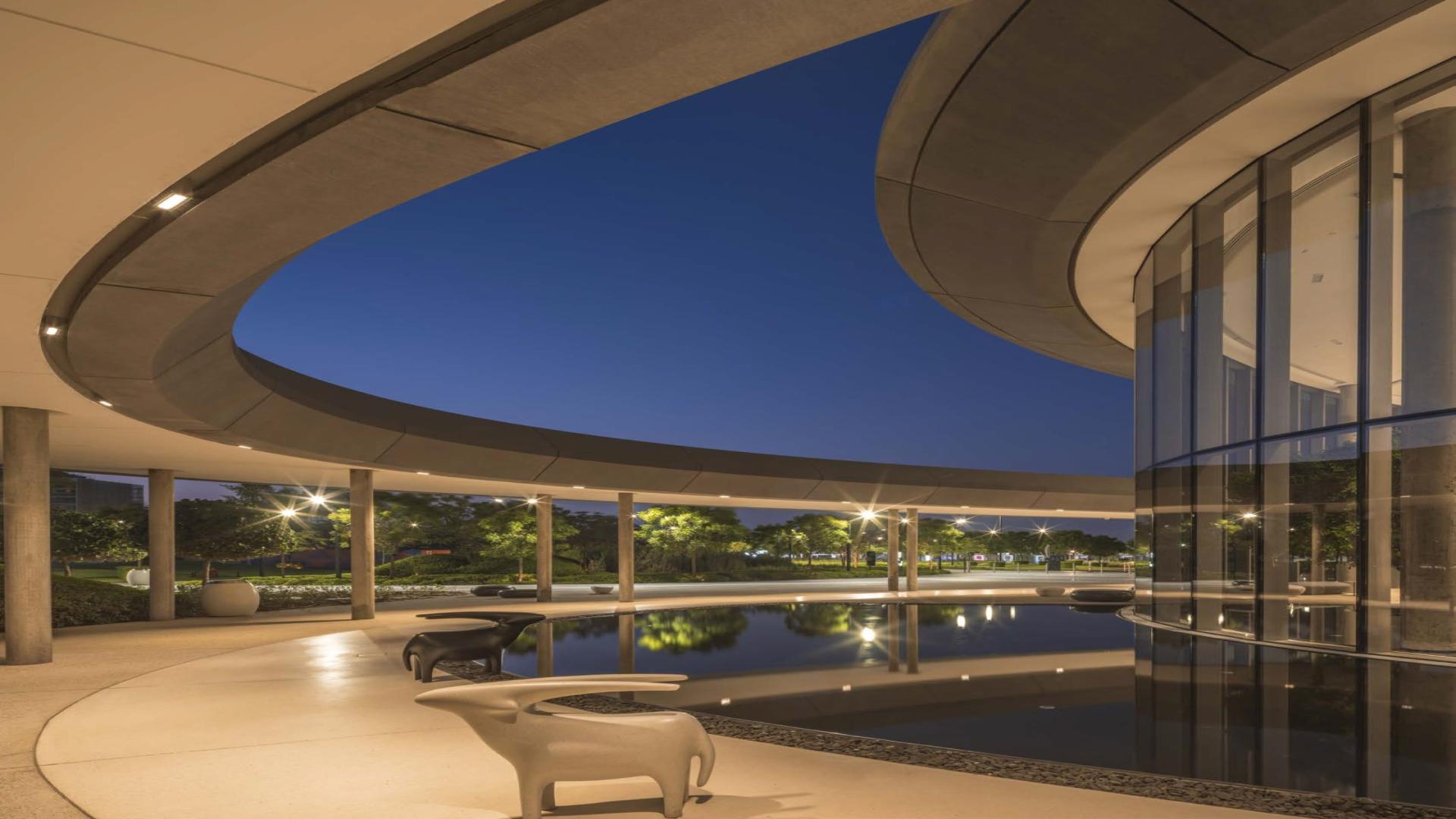 Spacious living room in luxury Akala Hotel apartment, DIFC, featuring modern interior design