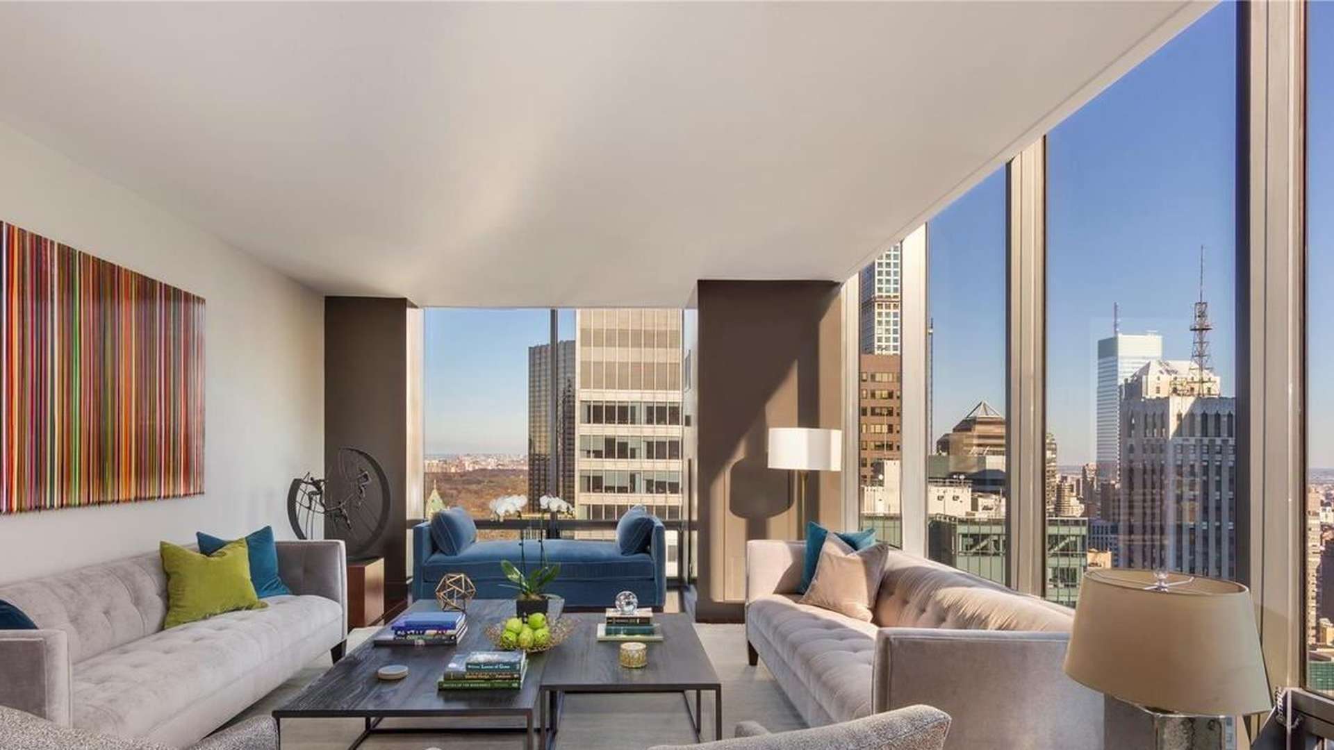 View from 3 Bed Apartment at 641 Fifth Avenue, Manhattan, overlooking Central Park and skyline