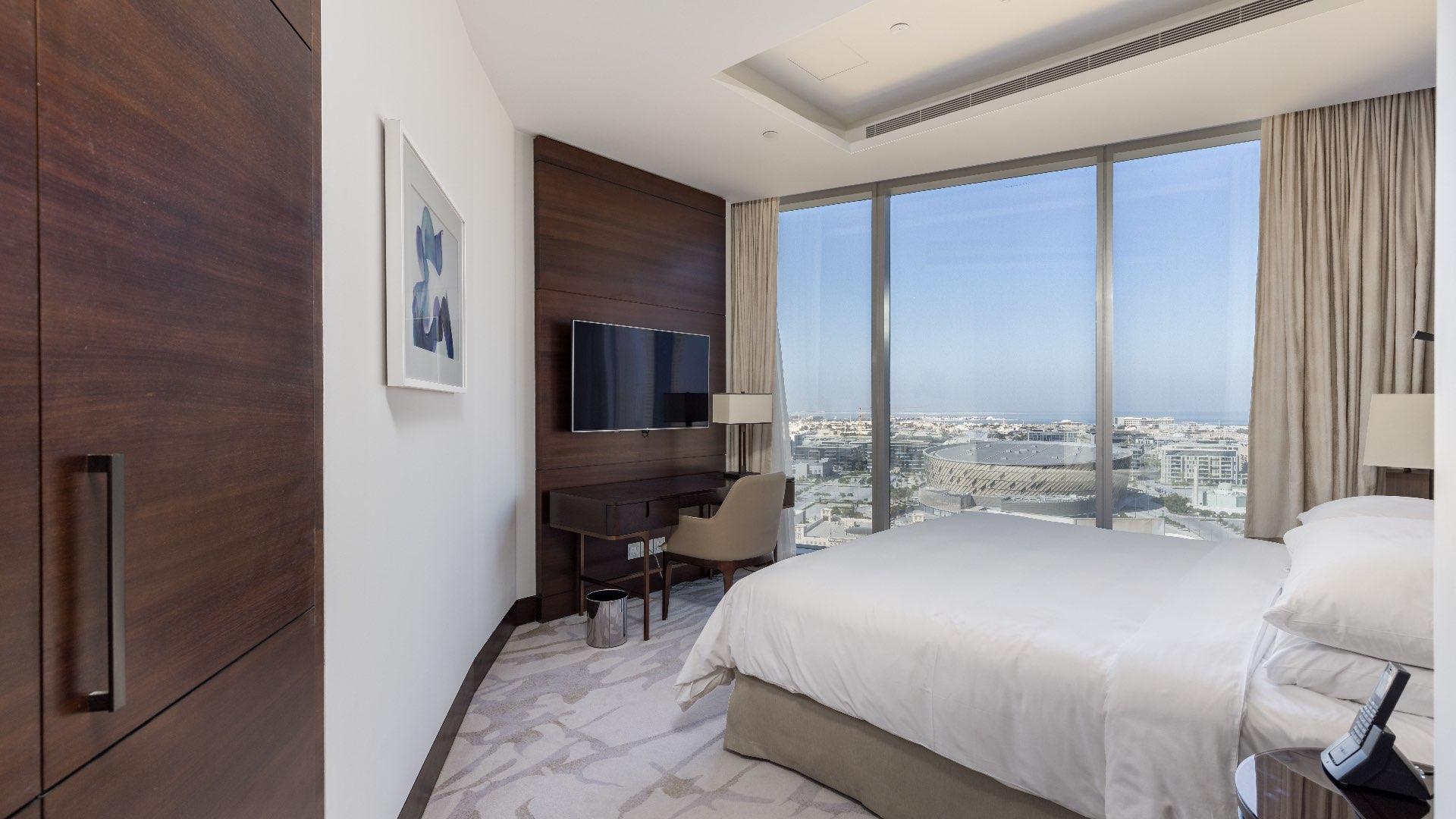 Luxury bedroom in high-end Downtown Dubai apartment, The Address Sky View Towers