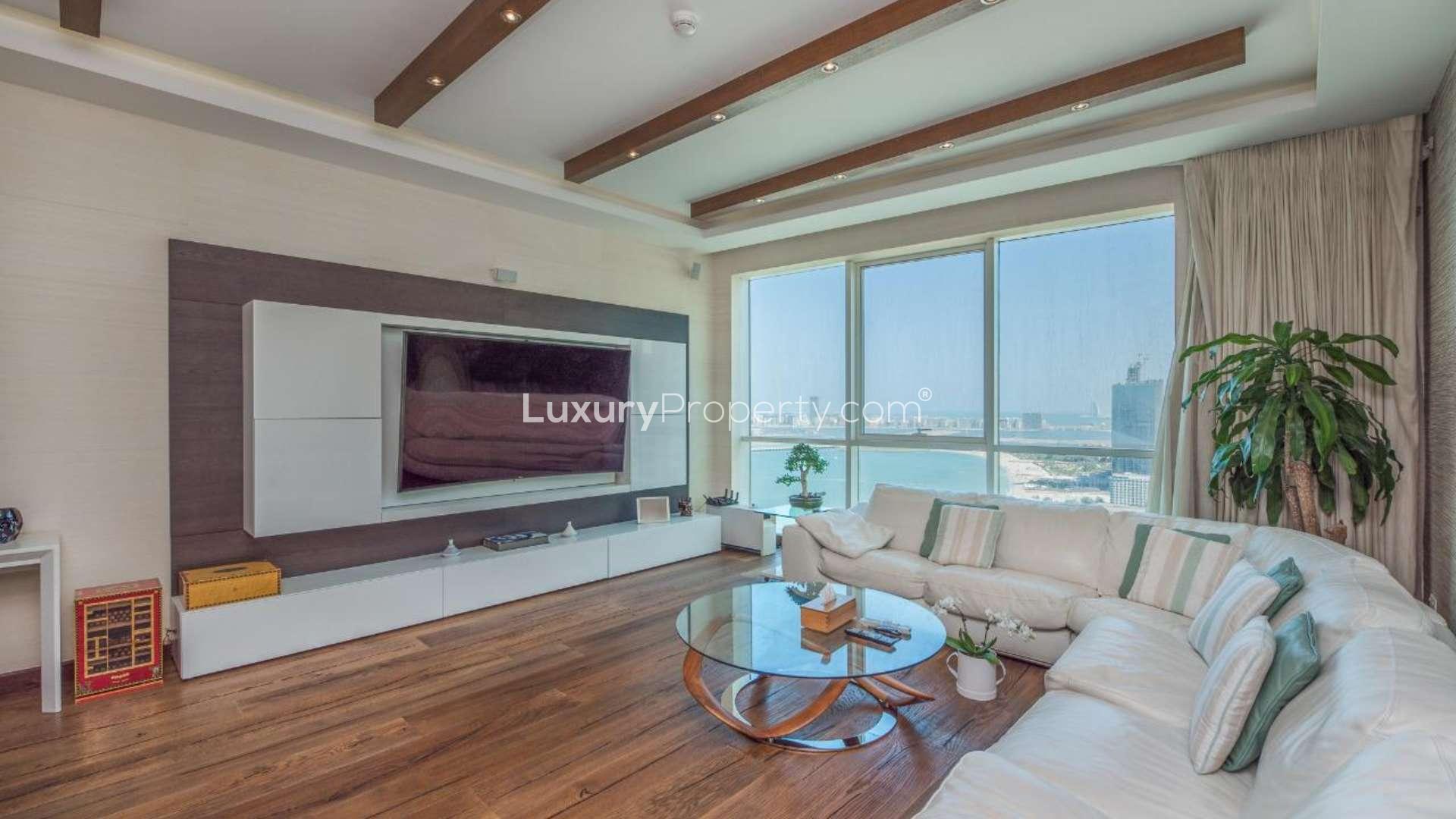 Sea view from JBR apartment, Al Bateen Residences, Dubai skyline and waterfront, LP13801