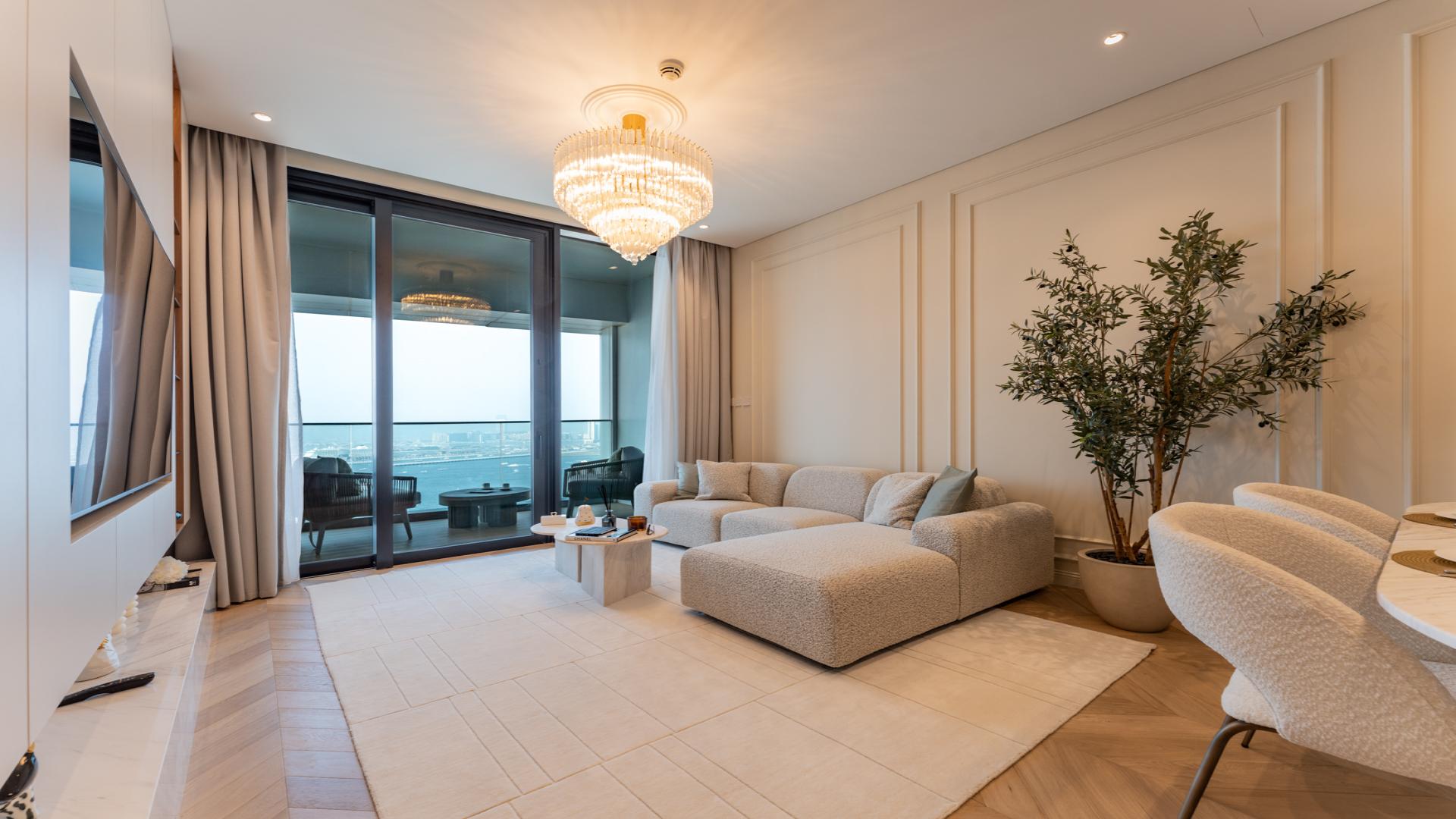 Sea view from balcony of 3-bedroom apartment in The Address JBR, Jumeirah Beach Residence