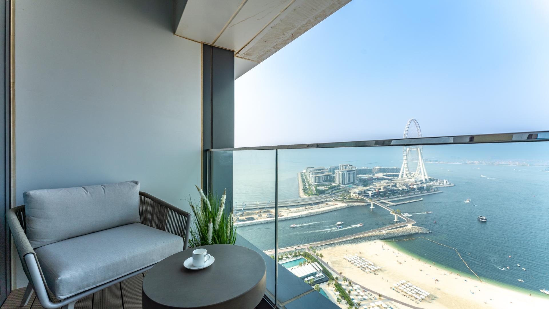 Bright dining and living area in fully upgraded 3-bedroom apartment, The Address JBR