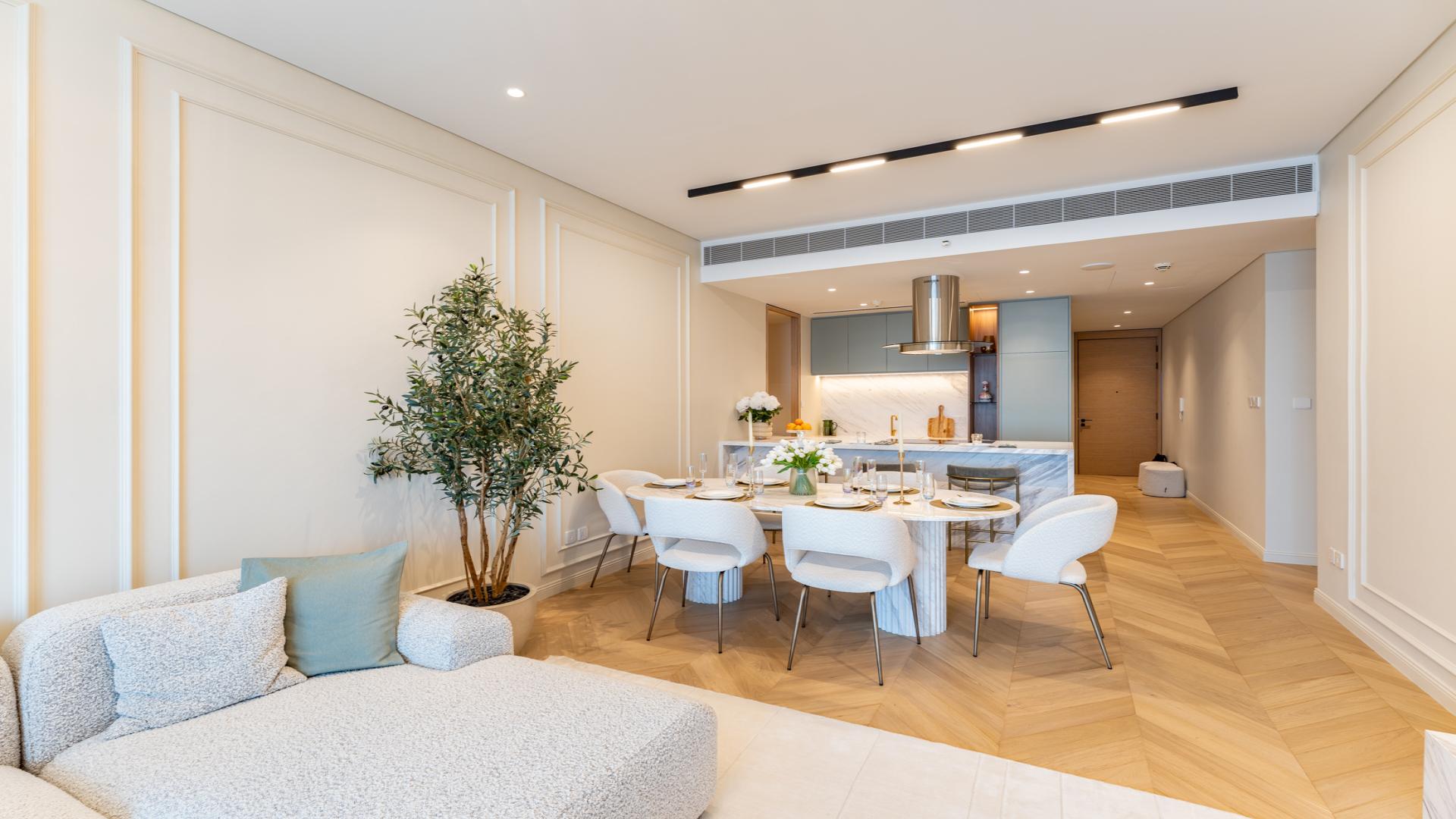 Luxurious living room in sea view apartment, The Address JBR, Jumeirah Beach Residence