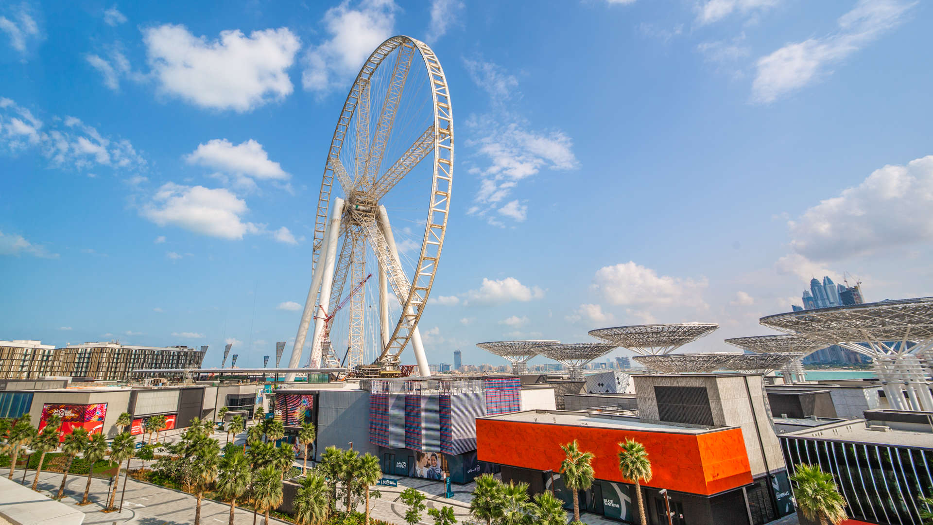 Modern bedroom in three-bedroom apartment, Bluewaters Residences, JBR. Stylish decor, spacious design