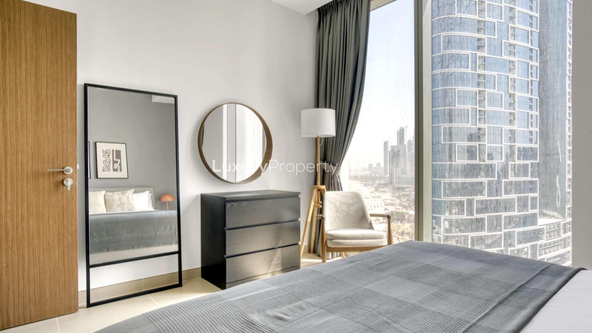 Bluewaters luxury apartment view with Dubai skyline and waterfront, LP15906 for sale