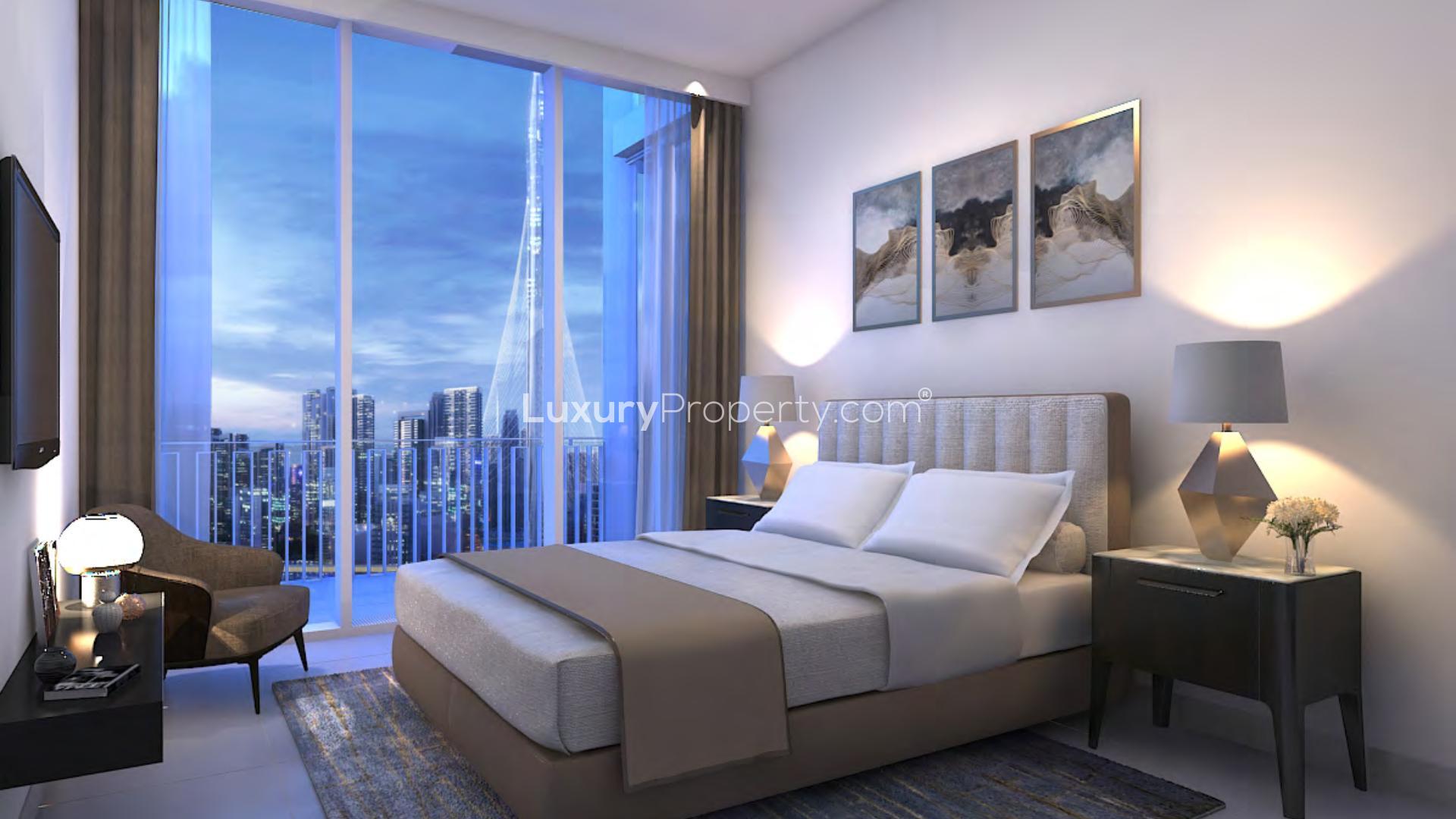 Modern kitchen and dining area in elegant Creek Gate apartment for sale, LP14737