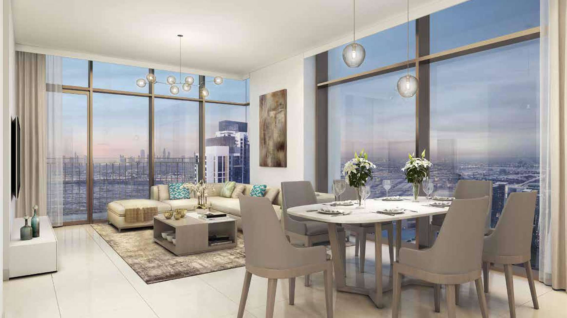 Dubai Creek Harbour skyline with marina view near Creekside 18 apartments for sale