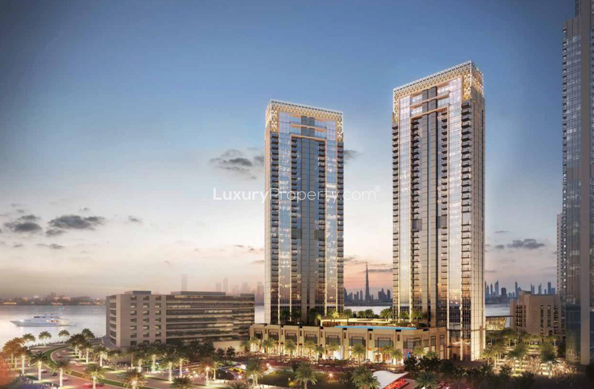 Creekside 18 apartment towers with stunning waterfront views in Dubai Creek Harbour