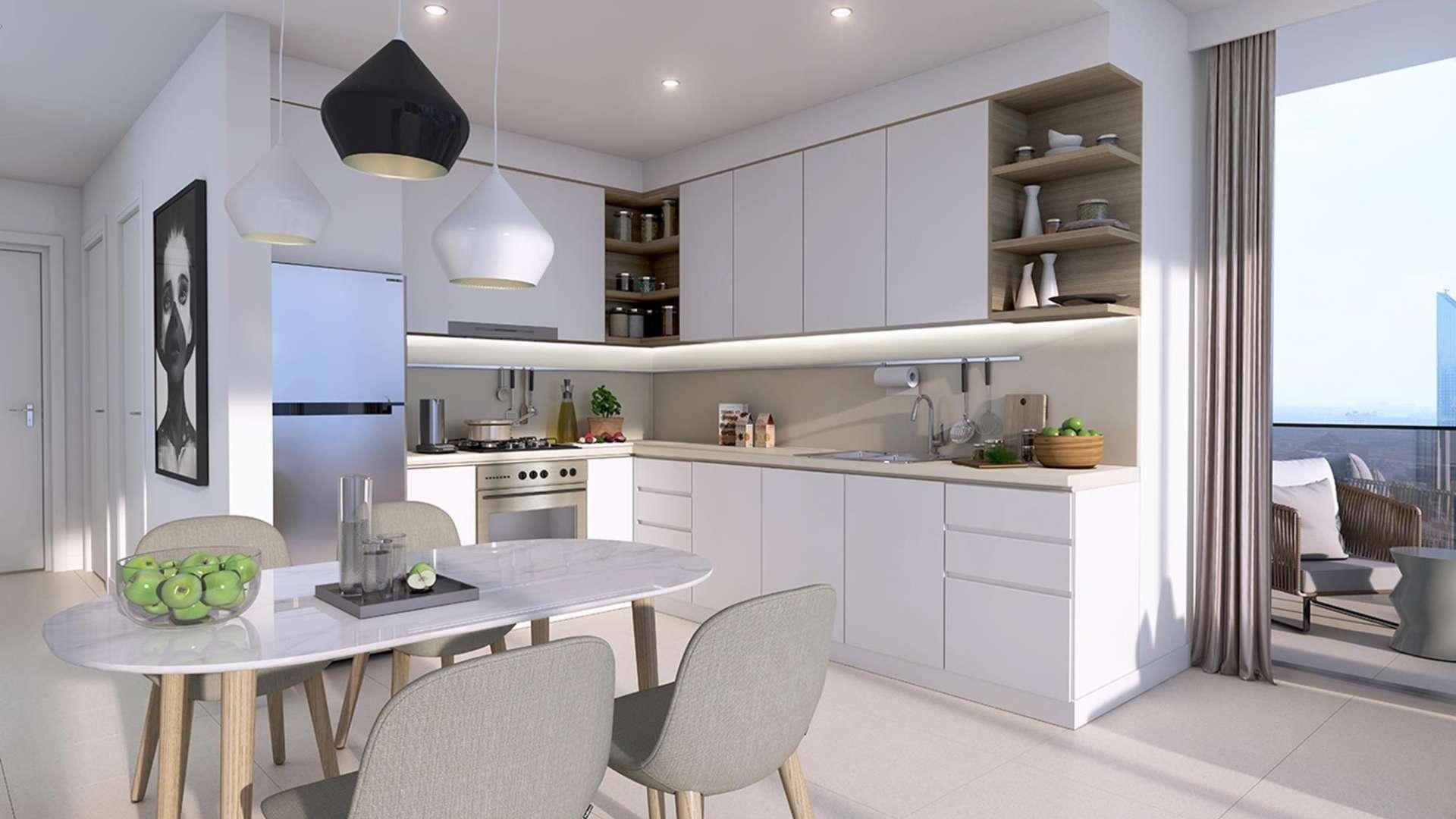 Luxurious Downtown Dubai apartment living room with Burj Khalifa view, modern decor, spacious layout