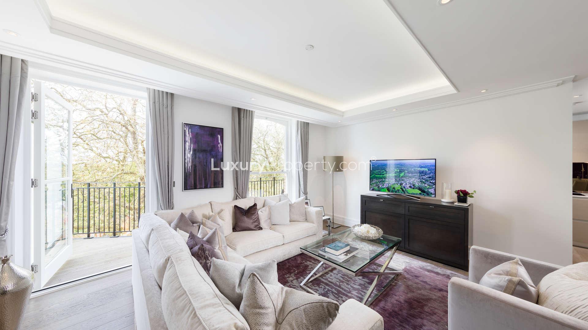 Charming three-bedroom duplex in Dukes Gardens, Wimbledon Hill Park, London, exterior view
