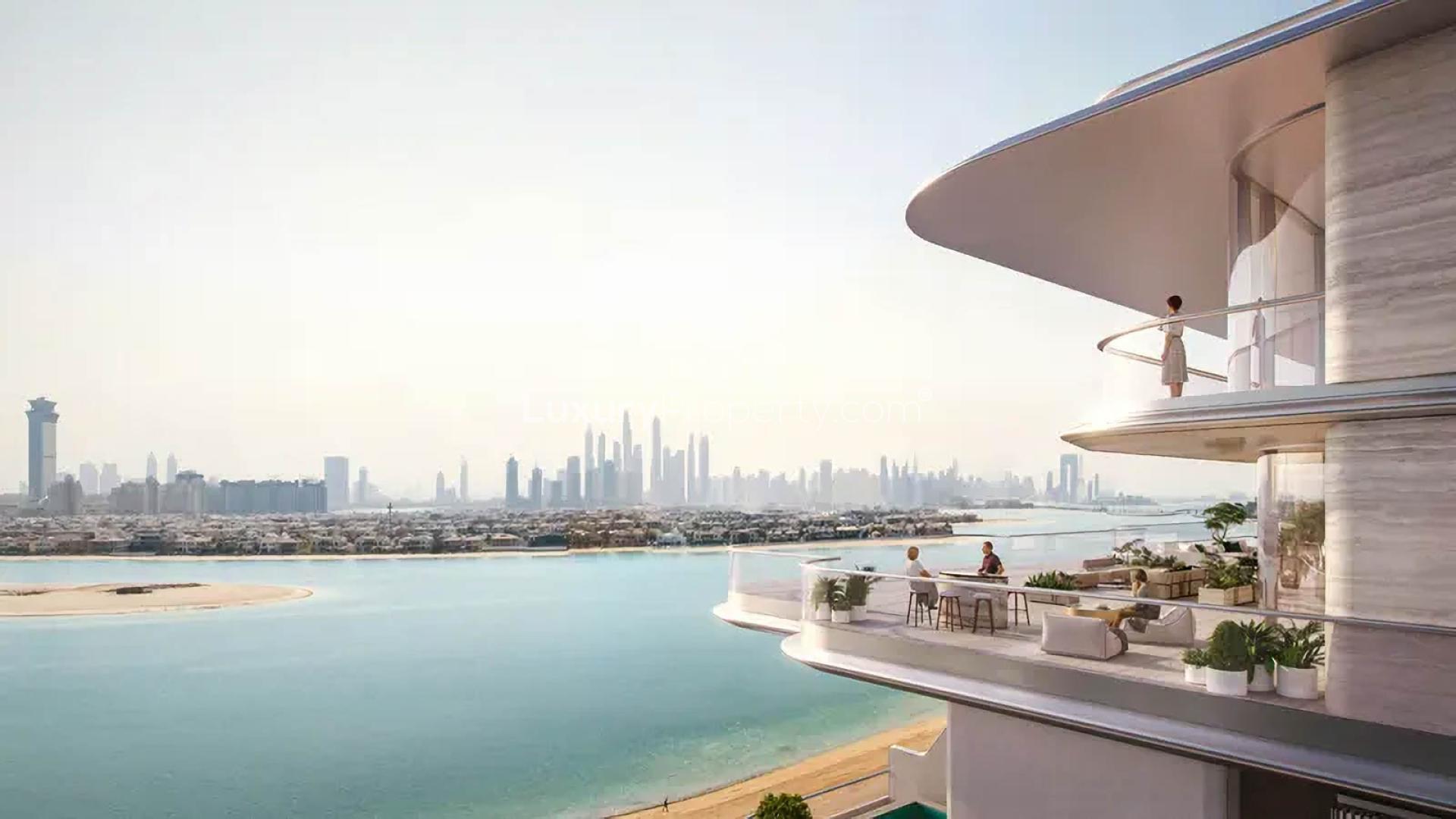 Luxurious Palm Jumeirah apartment with private pool, stunning city view, and elegant interior design