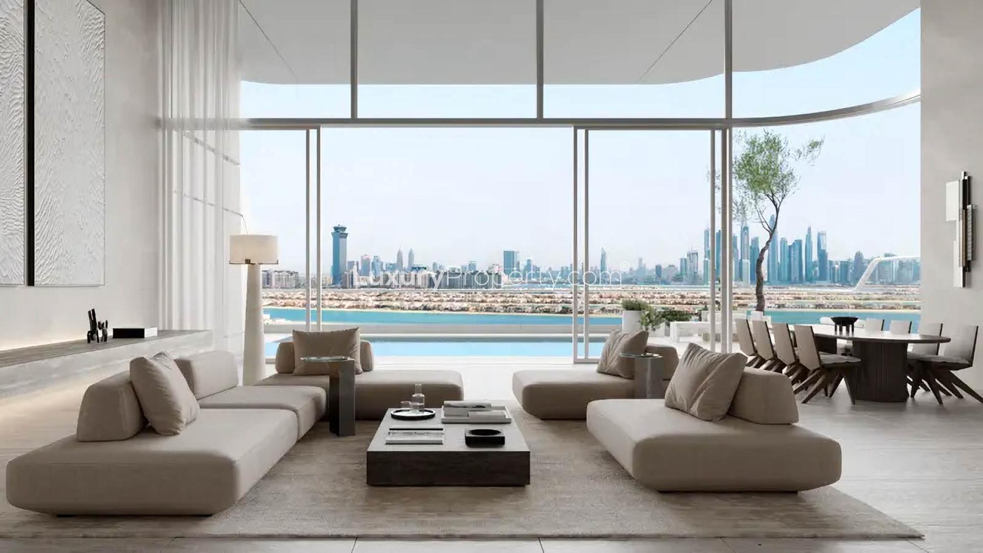 Luxurious Orla by Omniyat apartment building in Palm Jumeirah, overlooking the waterfront