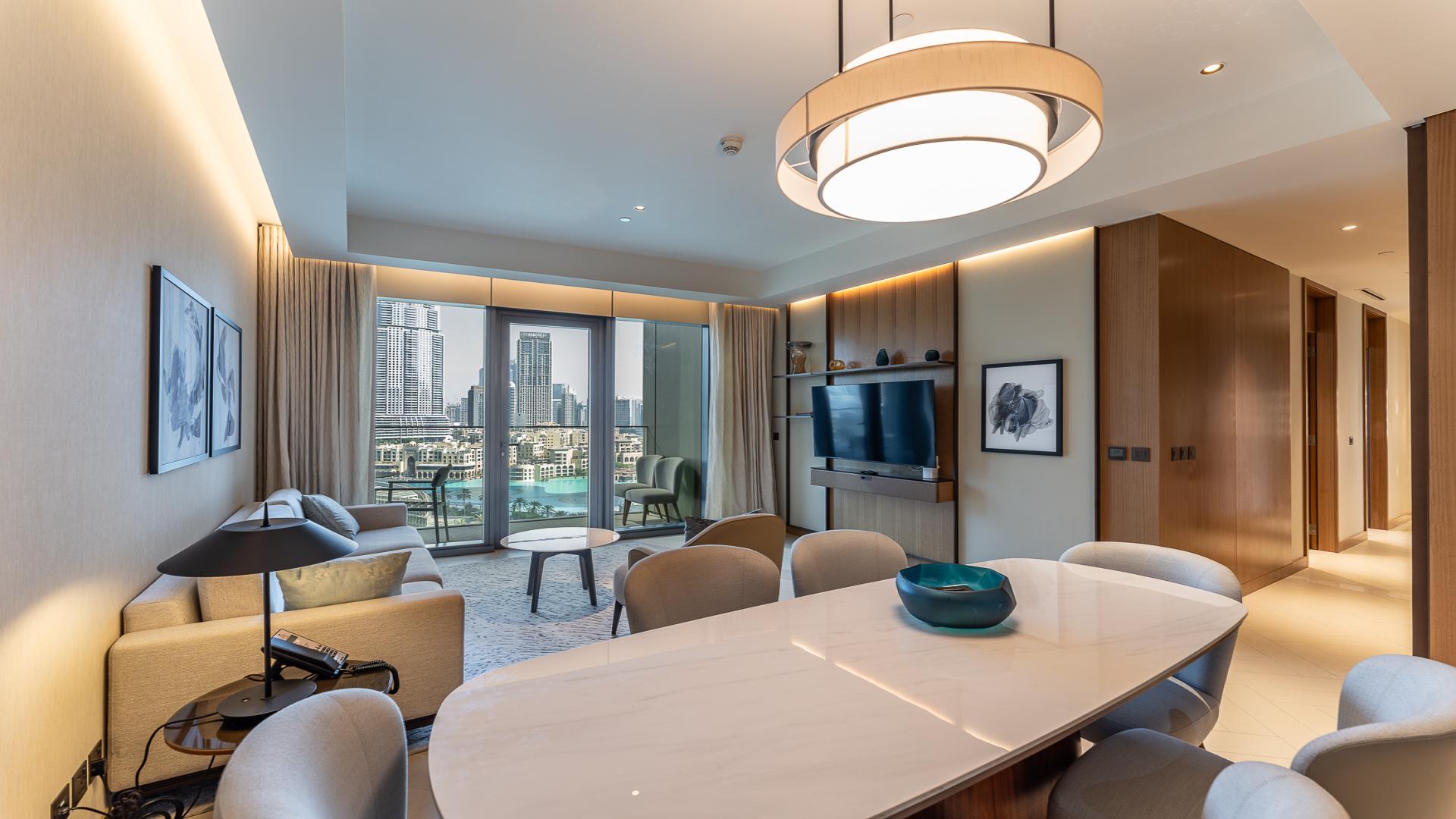 Modern living room in The Address Residences Dubai Opera, Downtown Dubai apartment for sale