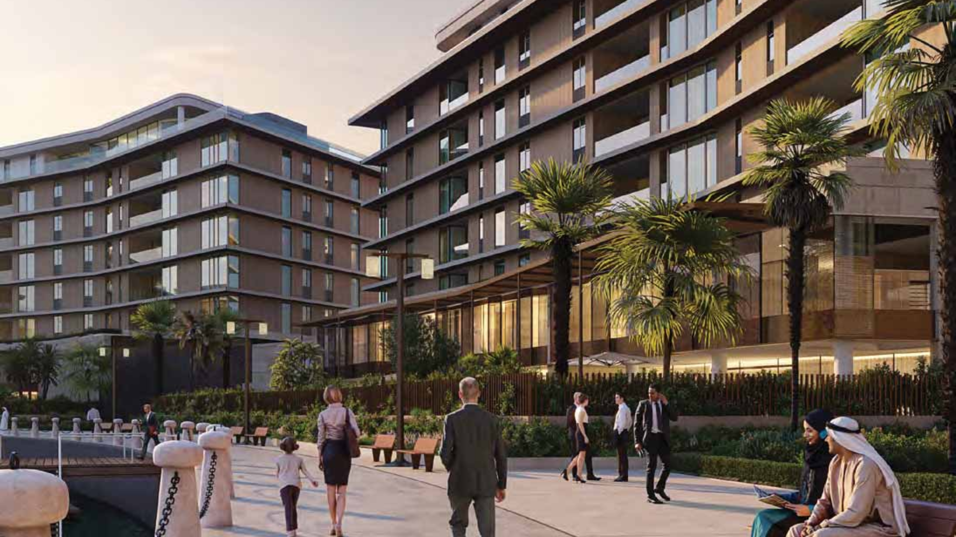 Luxurious bathroom with modern fixtures in Jumeirah Bay Island 3-bedroom apartment for sale