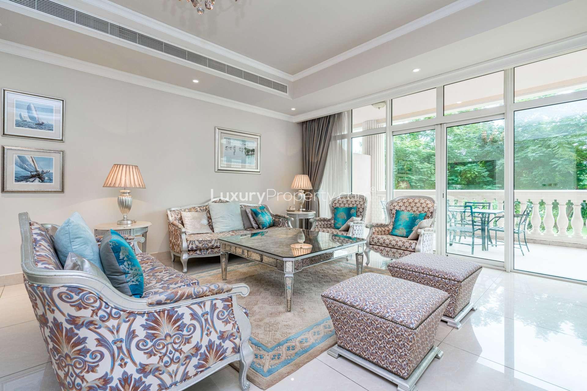 Floor plan of three-bed apartment in Kempinski Residences, Palm Jumeirah, featuring terrace