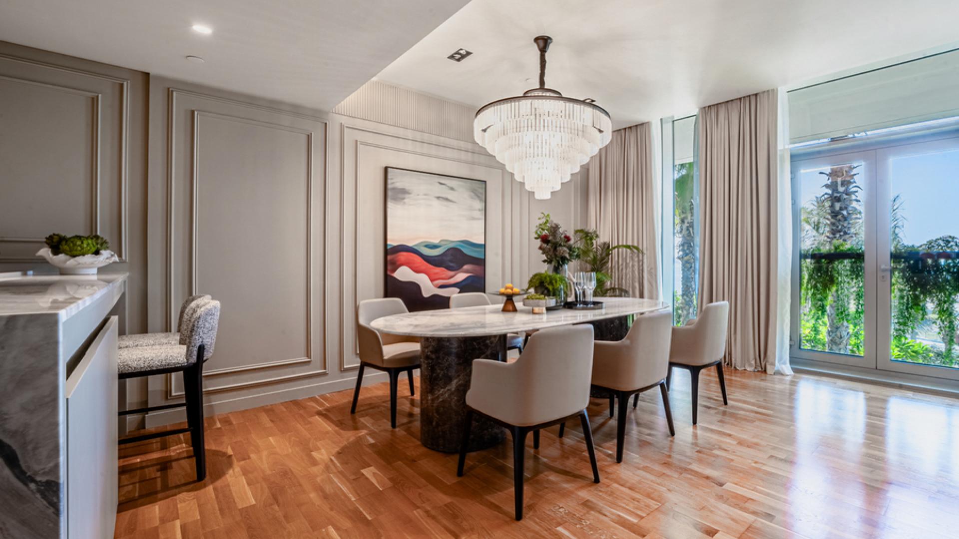 Sea and park views from upgraded 3-bedroom apartment in Bluewaters Residences, Dubai