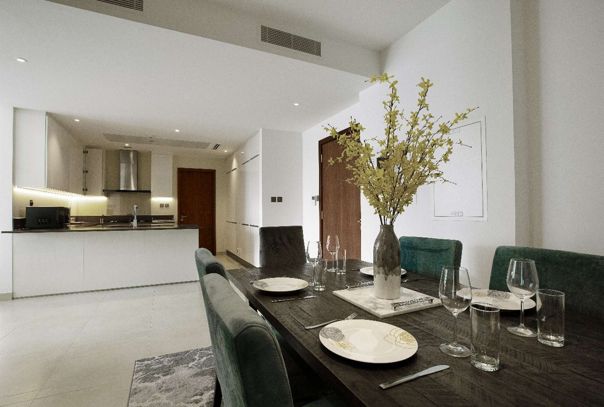 Dining area in luxury 3-bedroom apartment, Marina Gate 2, Dubai Marina for sale