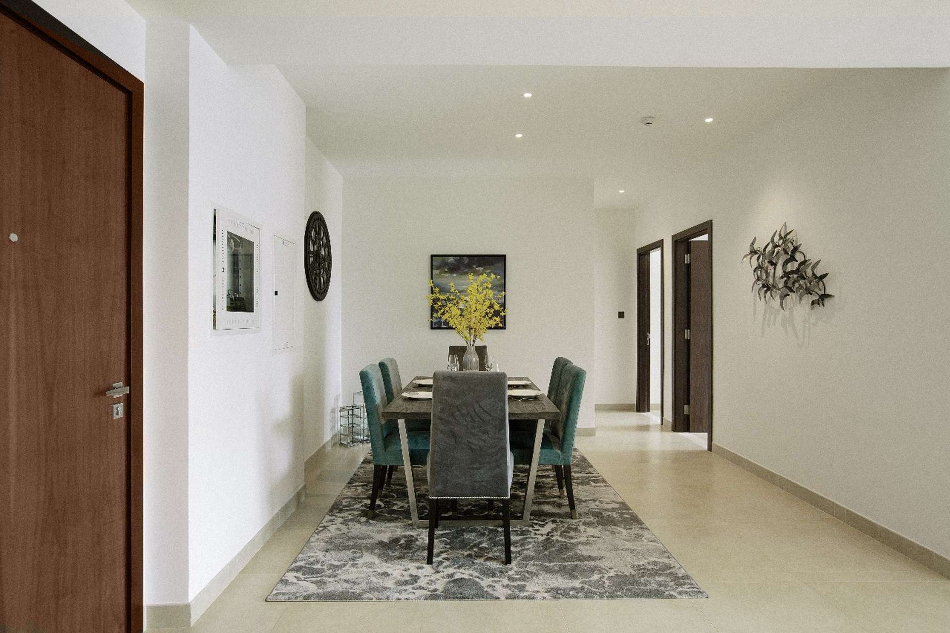 Luxury living room with marina views in Marina Gate 2, Dubai Marina apartment