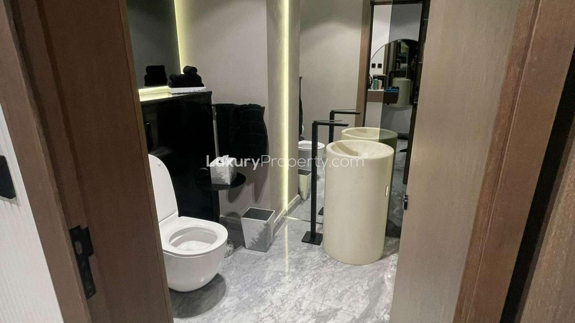 Modern interior of fully upgraded apartment in Oceana, Palm Jumeirah, with stylish decor