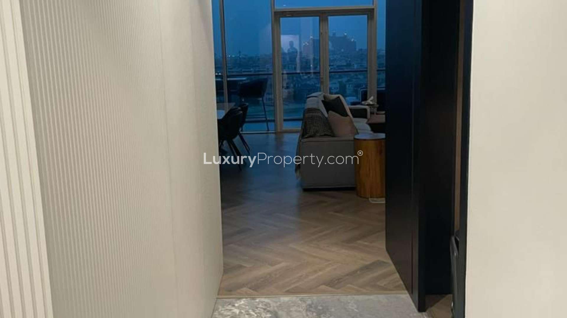 Modern bathroom in fully upgraded 3-bedroom apartment, Oceana, Palm Jumeirah for sale
