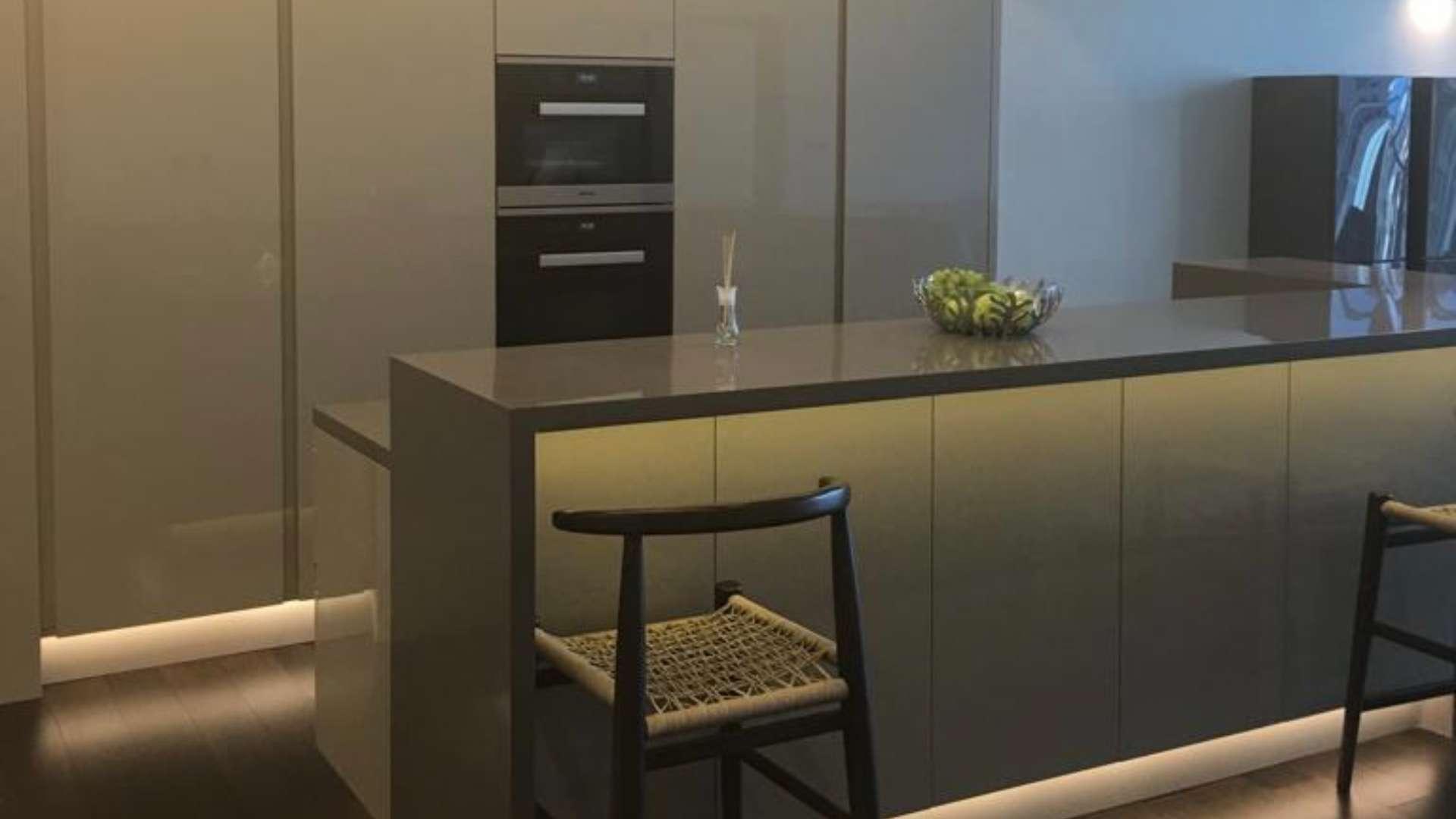 Upgraded 3-bedroom apartment living room with stunning Palm Jumeirah view, Oceana Residences