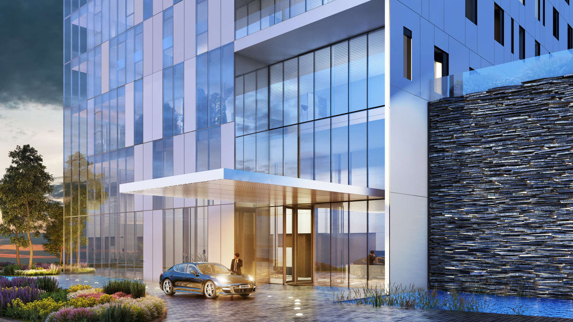 Luxury beachfront apartment building in Olympic Resort, Limassol, Cyprus with sea view