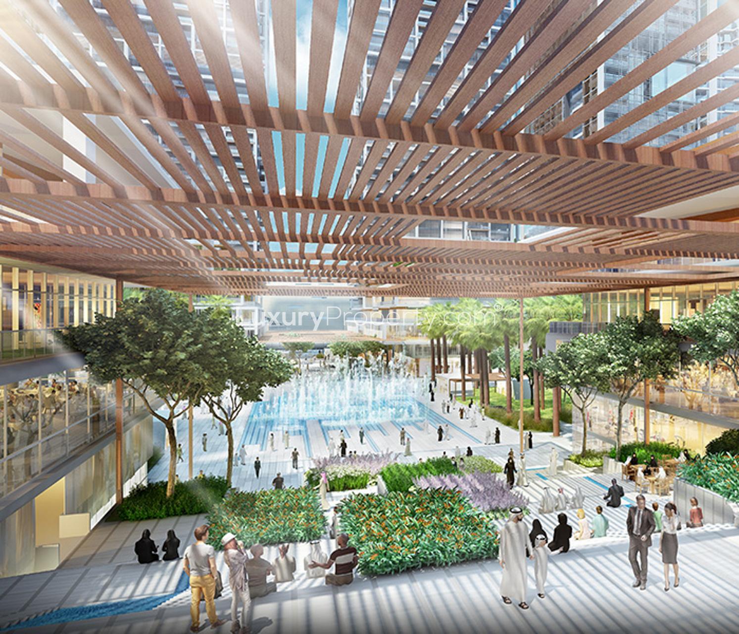 Luxurious bedroom with city view in Park Gate Residences, Zabeel District apartment