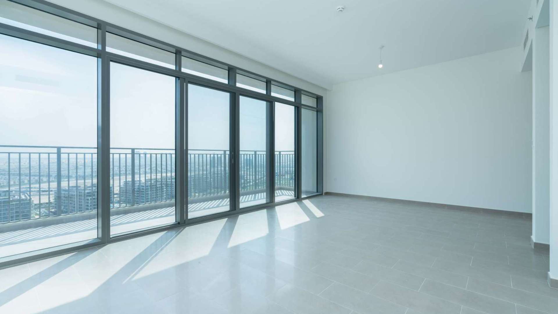 Bright living area with floor-to-ceiling windows in Park Heights 2, Dubai Hills Estate