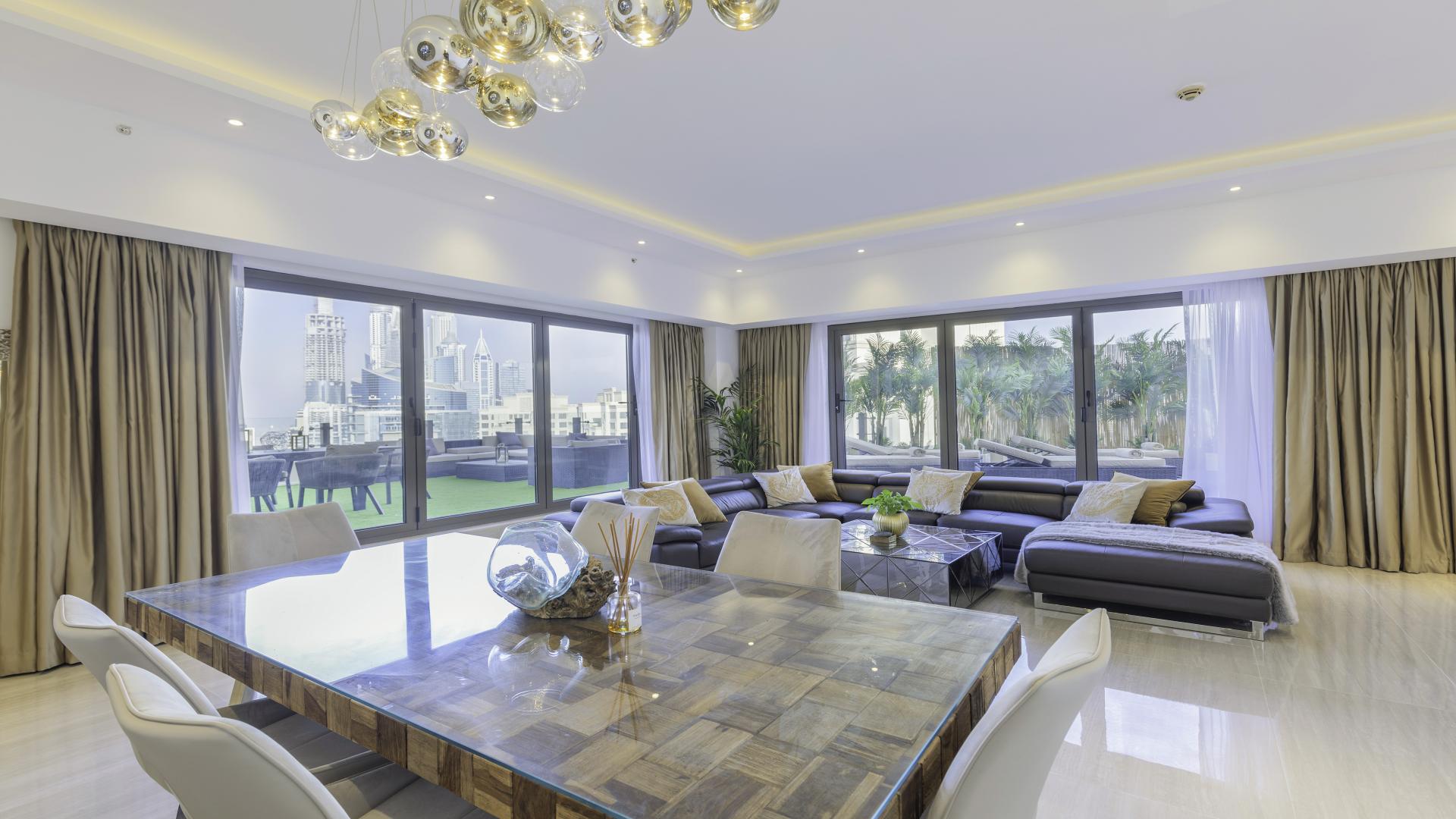 Aerial view of Palm Jumeirah from Jumeirah Beach Residence, Sadaf apartment for sale