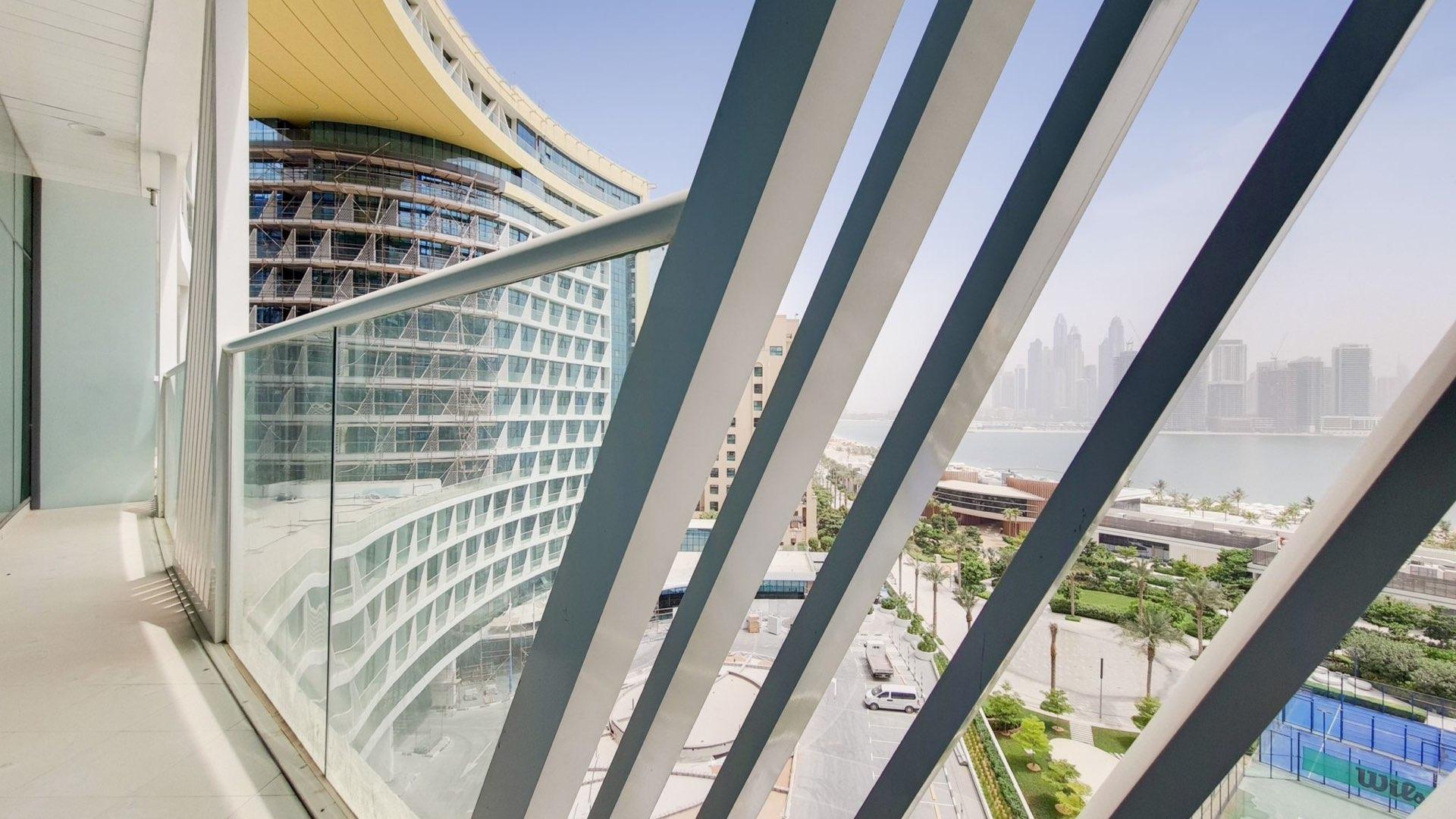 Furnished living room in a modern apartment at Seven Palm, Palm Jumeirah, for sale